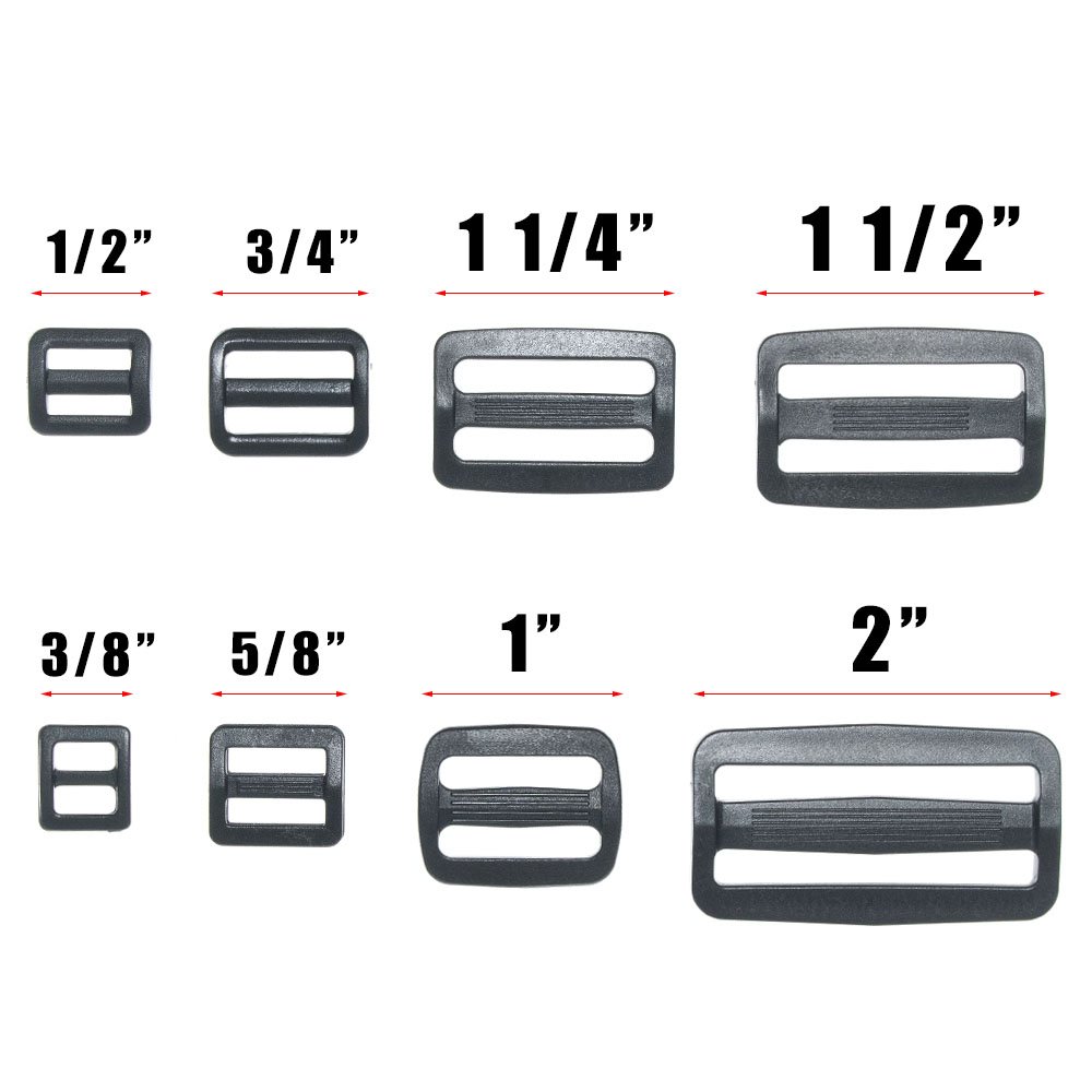 Premium Tri-Glides for Webbing - Heavy Duty Buckles for Backpacks, Duffel Bags & Outdoor Gear | Perfect for DIY Projects, Camping Equipment & Travel Accessories
