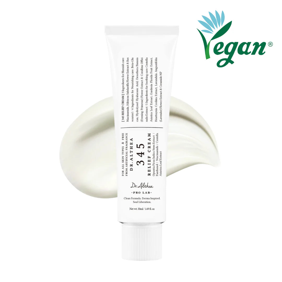 Dr. Althea 345 Relief Cream 50ml - Soothing Moisturizer for Dry, Irritated Skin - Perfect for Eczema, Psoriasis & Dermatitis Care