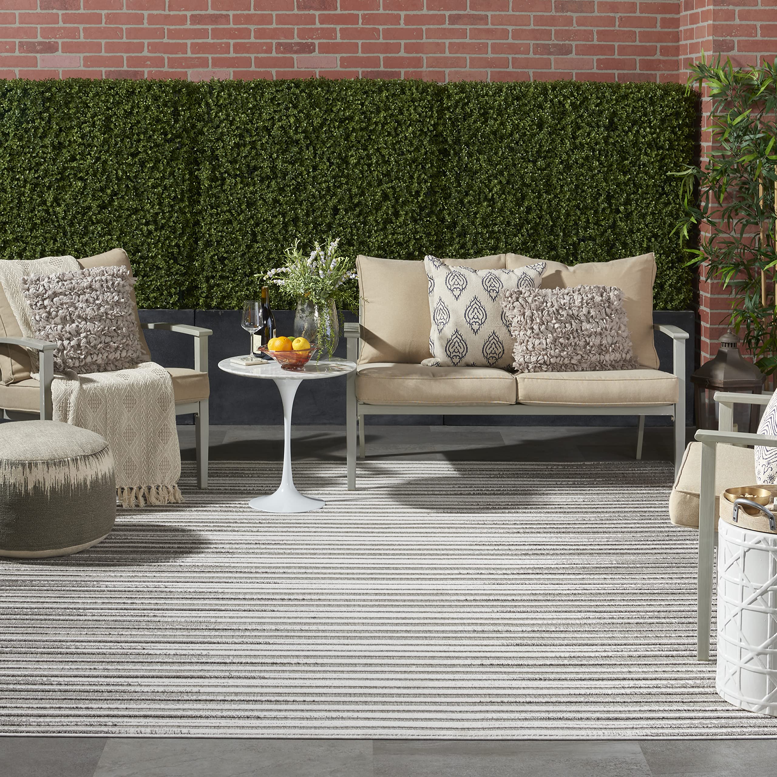 Nourison Calobra Modern Light Grey 8'10