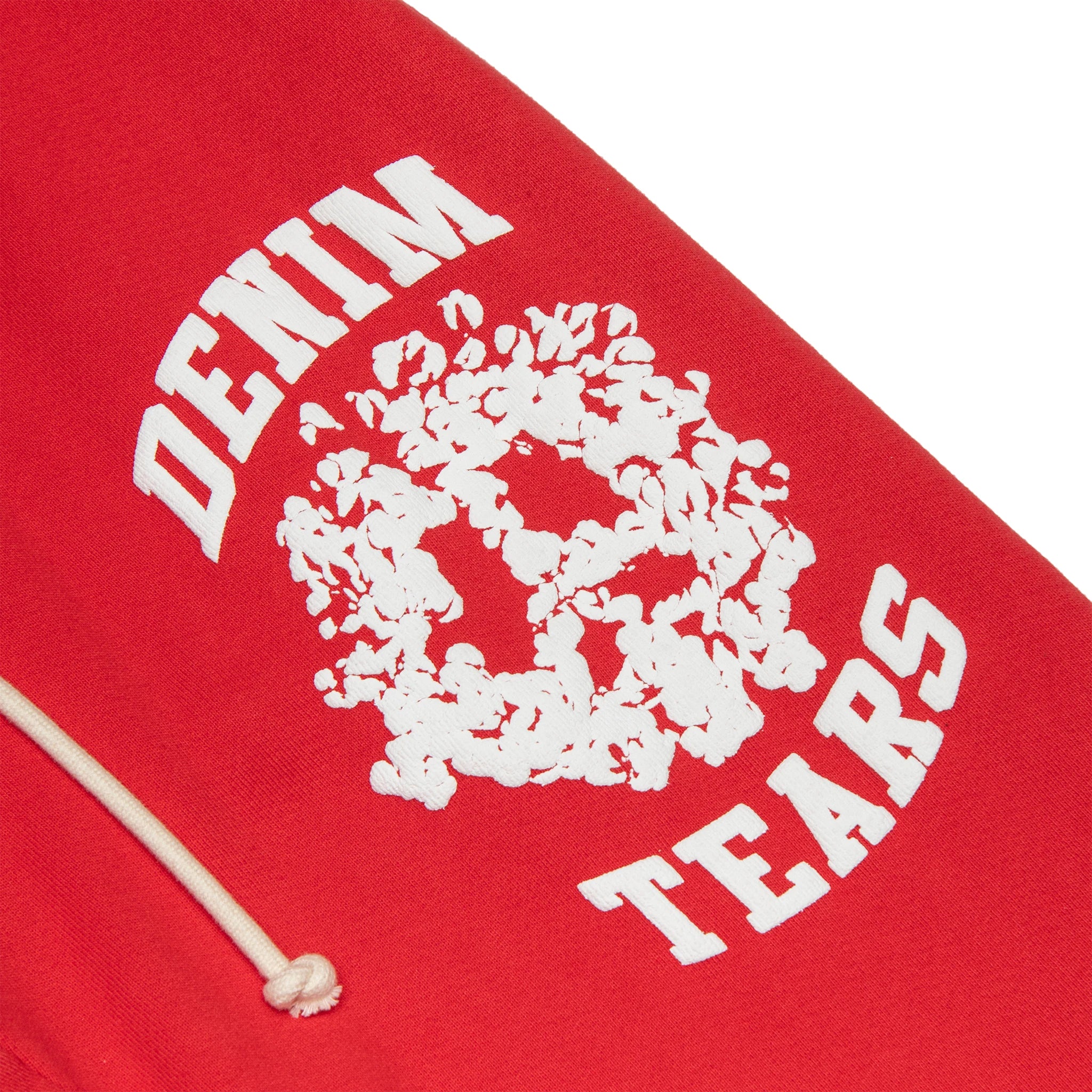 Denim Tears University Red Sweatpants for Men - Comfortable Cotton Joggers with Elastic Waistband - Perfect for Casual Wear, Gym, and Lounge