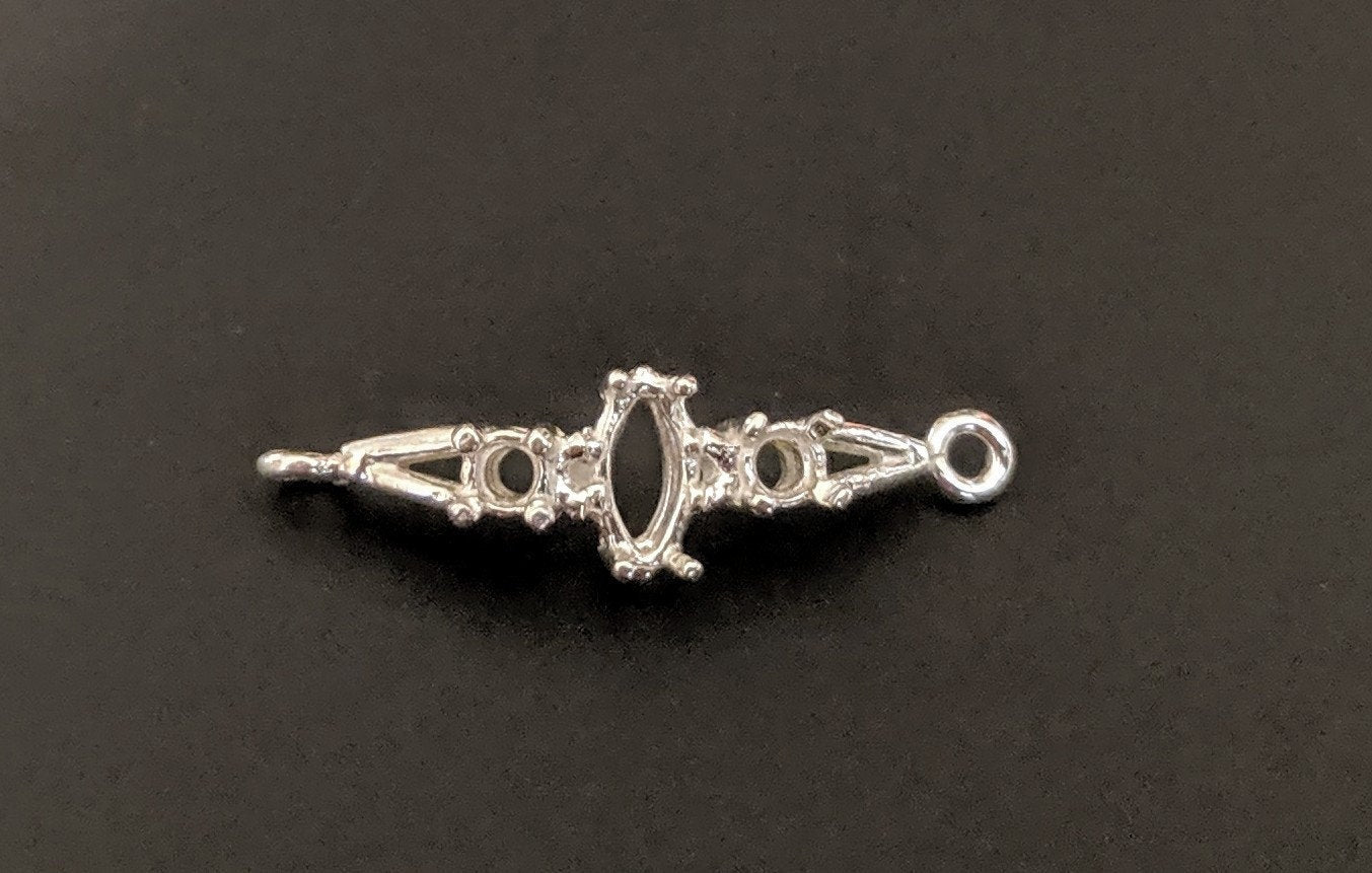 Solid Sterling Silver or 14K Gold Accented Marquise Cut Link Bracelet - 8x4mm or 10x5mm - DIY Custom Jewelry Making Supplies (167841/147841) - Perfect for Handmade Bracelets, Gifts & Special Occasions