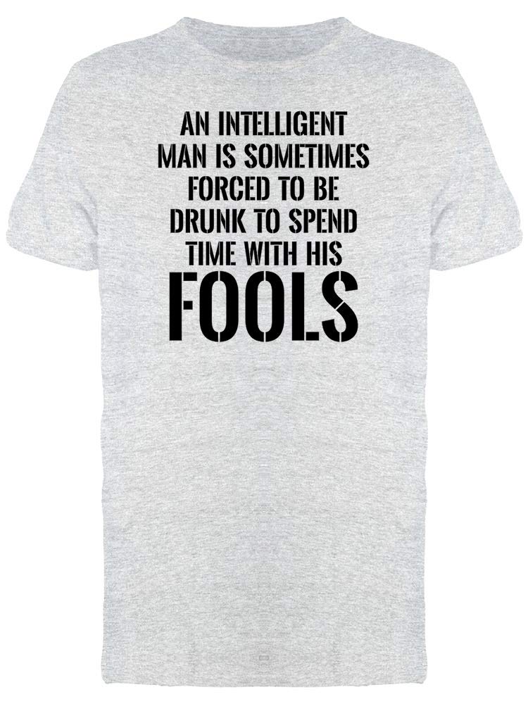 Smart & Witty Phrase Intelligent Man Sometimes T-Shirt for Men - Casual & Funny Graphic Tee for Everyday Wear, Parties, and Gifts
