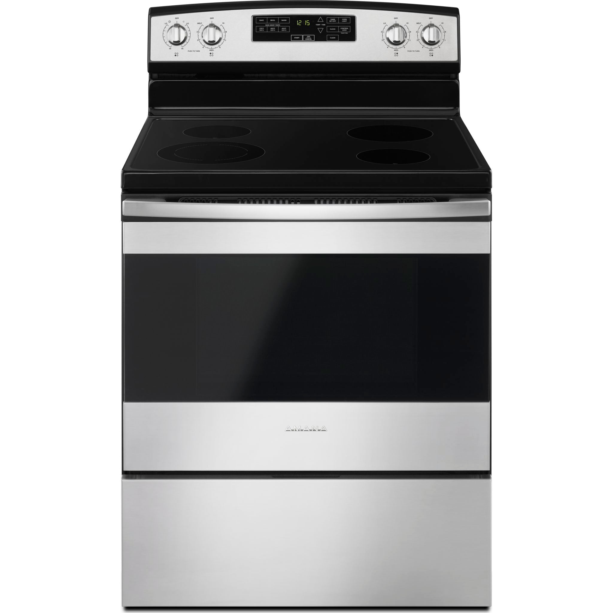 Amana Self-Cleaning Range YAER6603SFS - 30 Inch Stainless Steel Gas Oven with 5 Burners & Convection Bake - Perfect for Home Kitchens & Professional Cooking