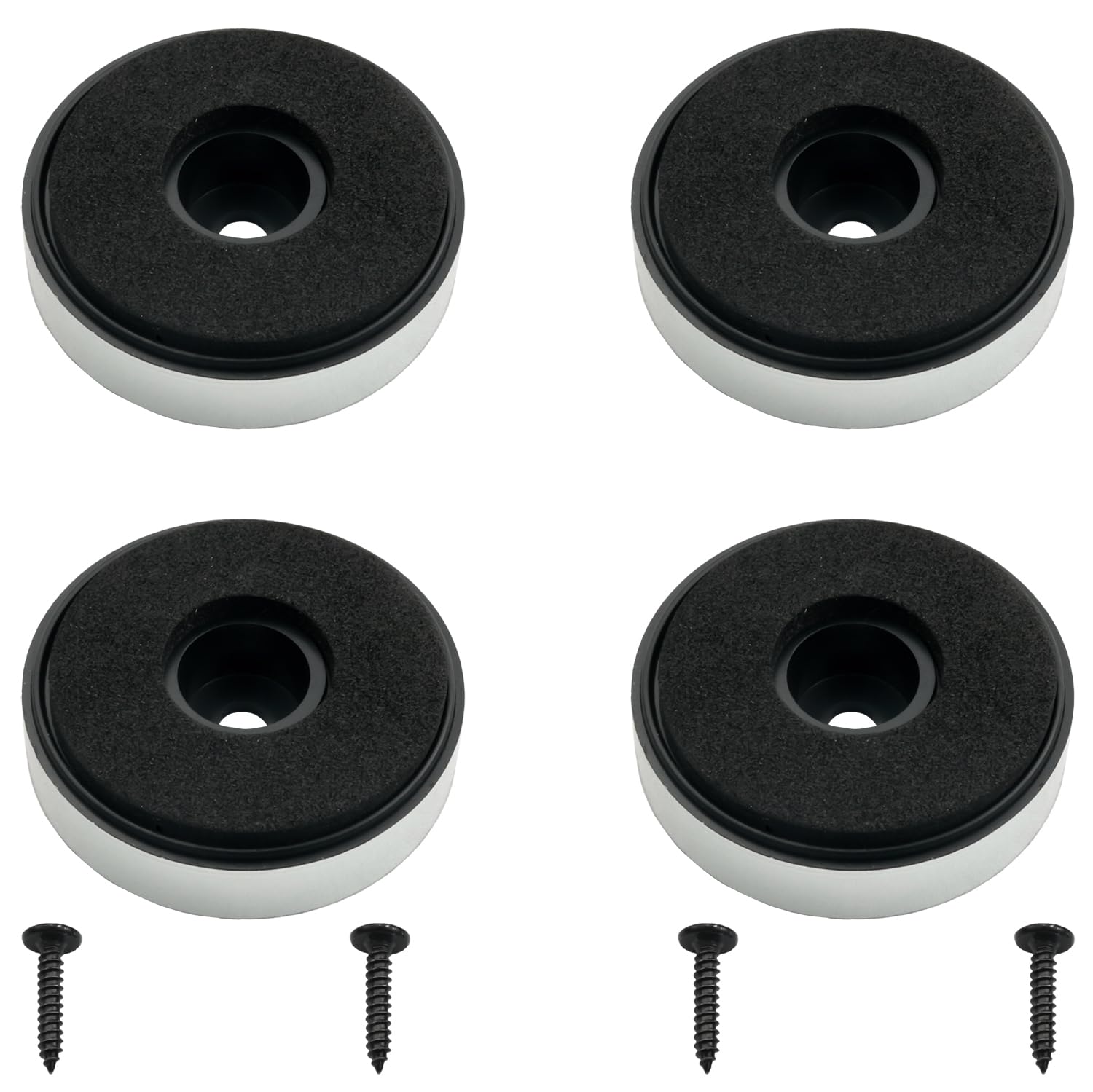 4PCS Silver Audio Anti-Slip Circular Feet - 1.57x0.39 Inch Shock Absorbing Pads for DVD Speakers, Amplifiers, Home Theatre Systems, and Sound System Repairs - Perfect for Enhanced Audio Stability and Vibration Reduction