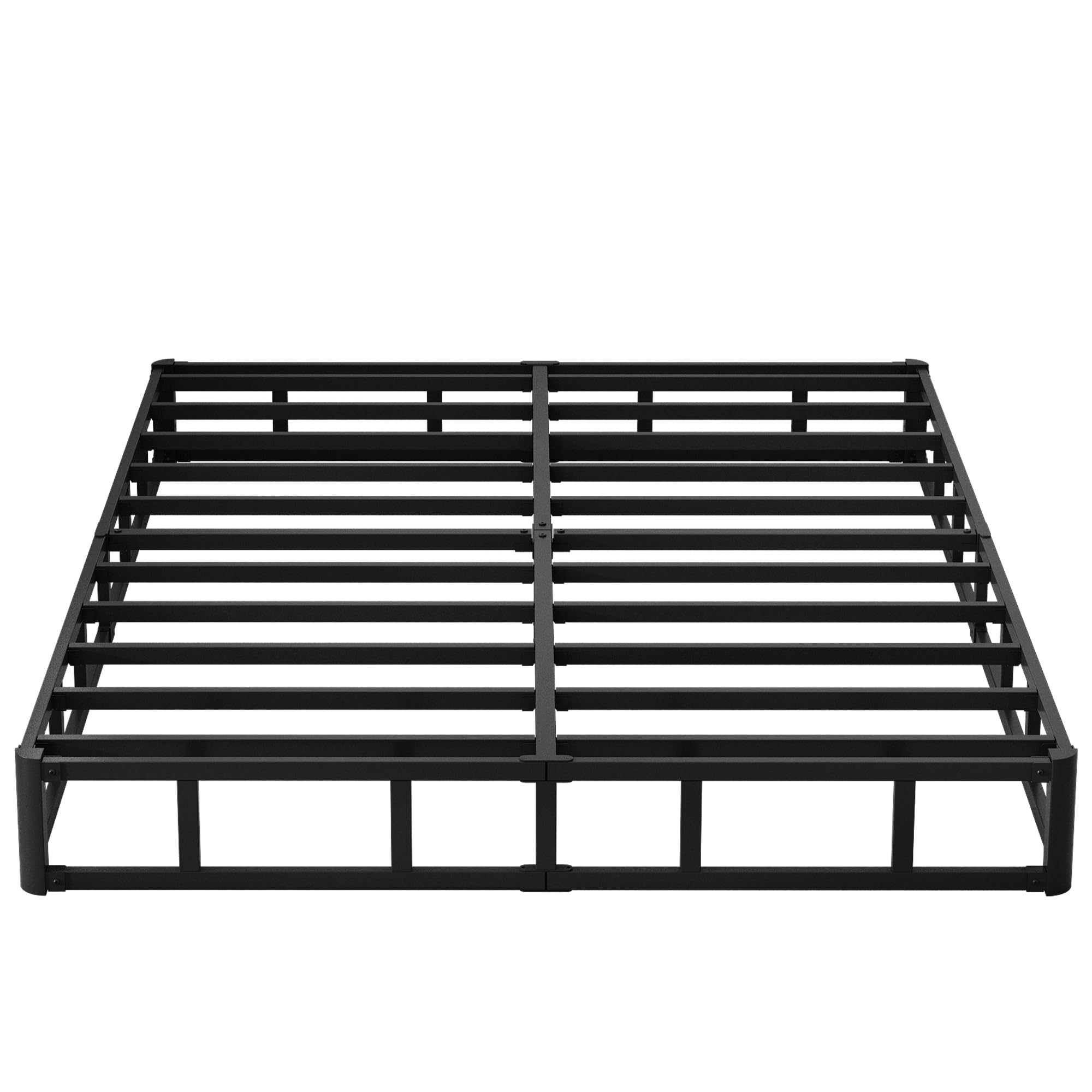 7 Inch King Box Spring - Heavy Duty Metal Bed Base with Fabric Cover, Sturdy Mattress Foundation - Easy Assembly, Noise Free Support - Black - Perfect for Master Bedrooms & Guest Rooms