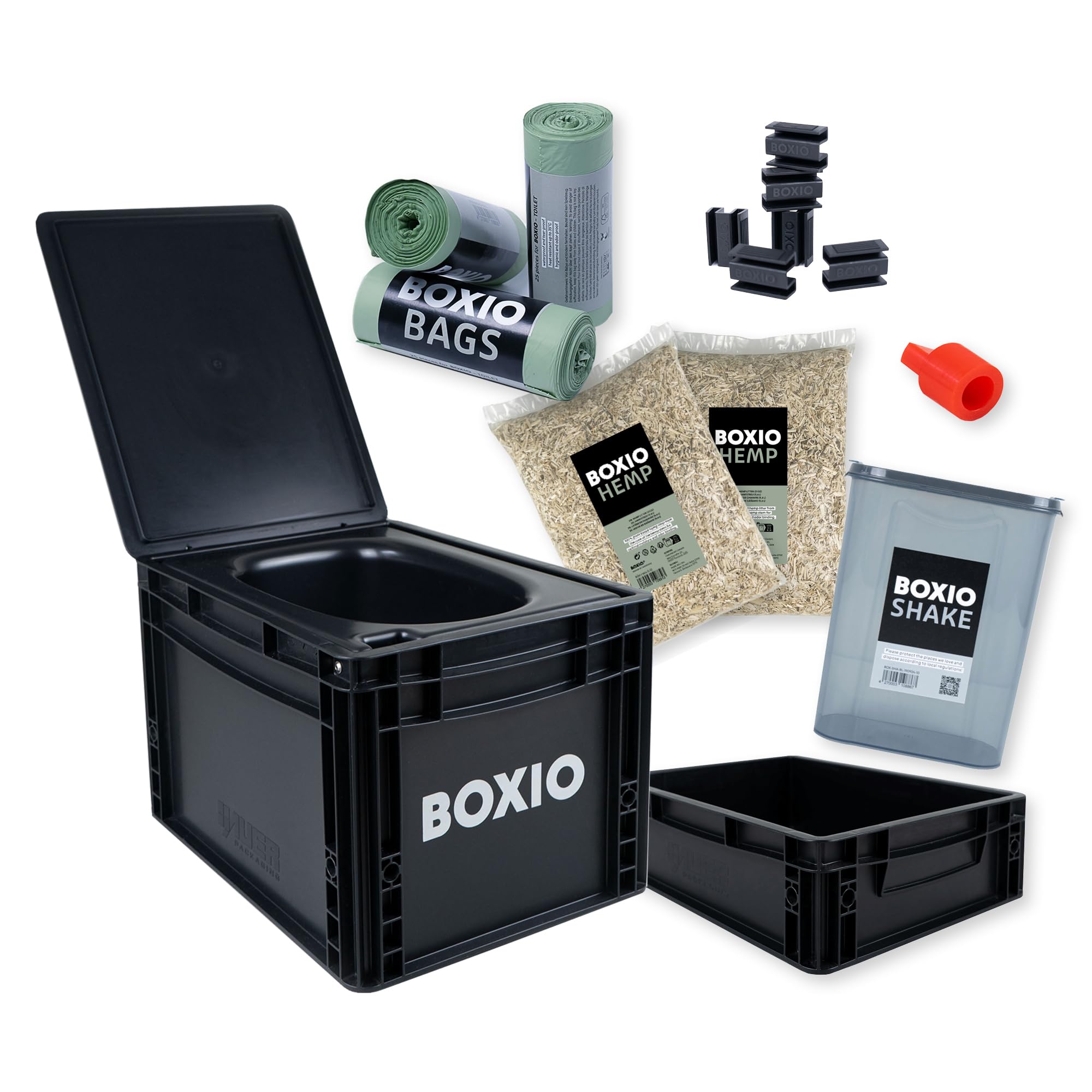 **BOXIO Portable Camping Toilet - Compact & Lightweight for Outdoor Adventures, Travel, RV, Boating | 14.7