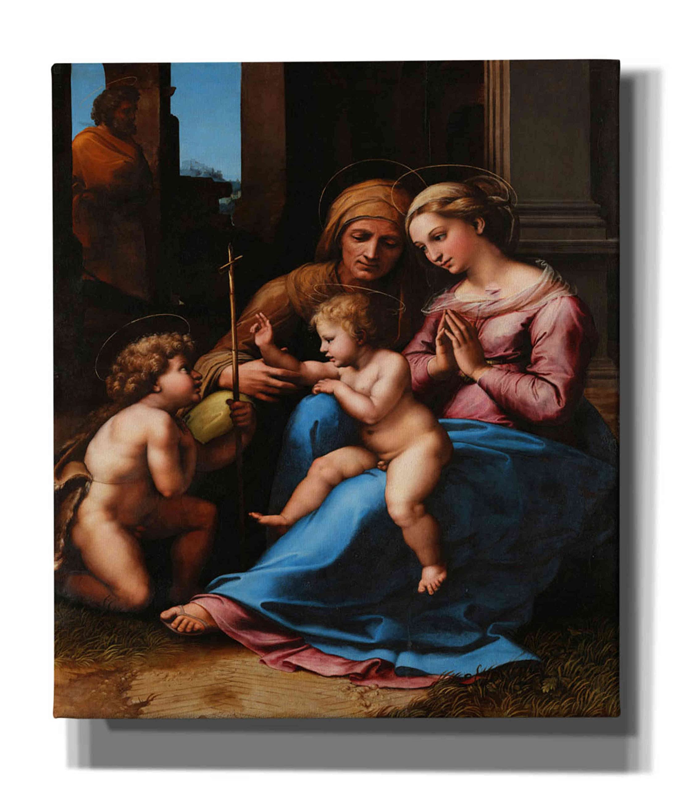 Raphael's Madonna of Divine Love Canvas Wall Art Print - 26x30 Inches - Premium Religious Home Decor for Living Room, Bedroom & Church