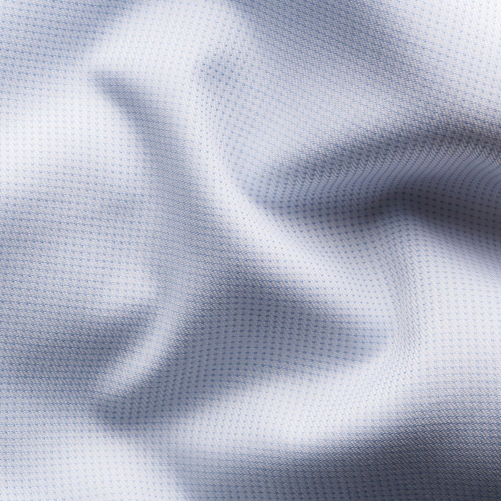ETON Men's Contemporary Fit Pin Dot Single Cuff Signature Twill Dress Shirt - Light Blue | Business Casual & Office Wear | Formal Attire & Special Occasions