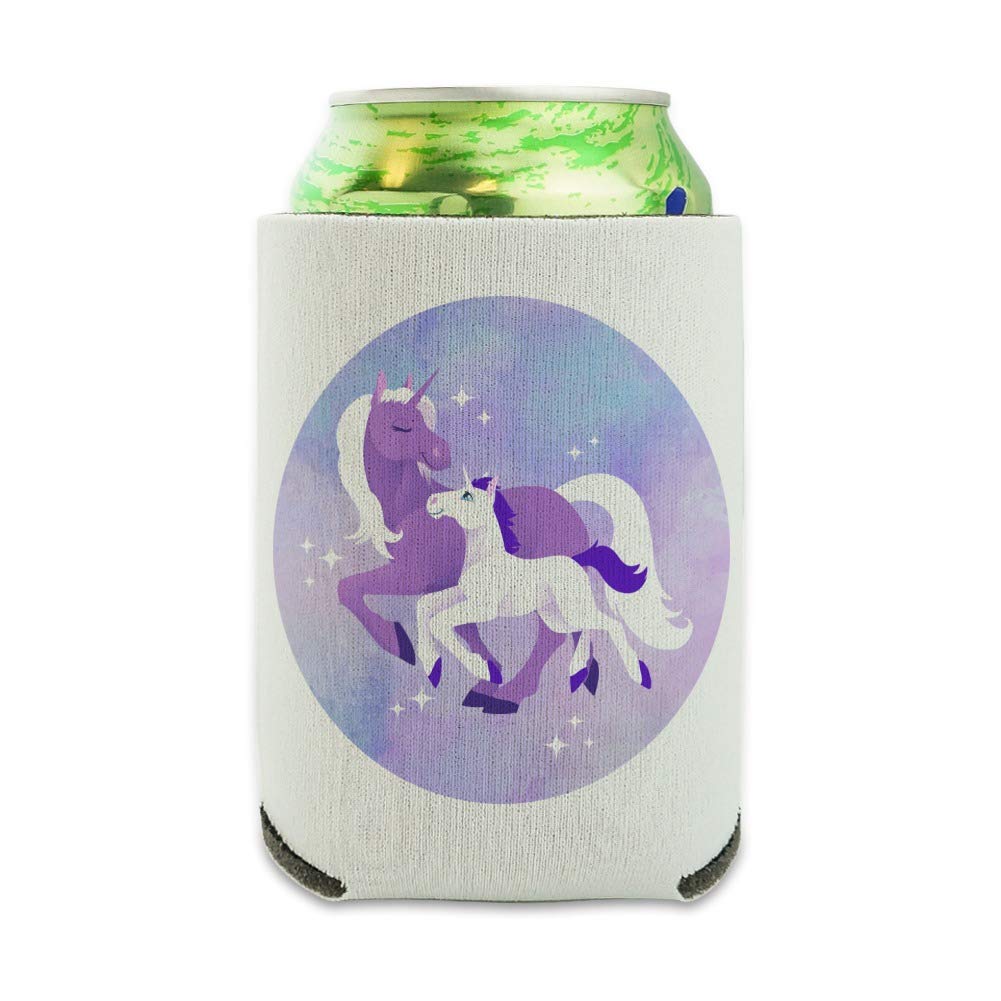 Magical Mom Unicorn and Baby Can Cooler - Insulated Collapsible Drink Sleeve for Cans & Bottles - Perfect for Picnics, Beach Trips & Outdoor Parties