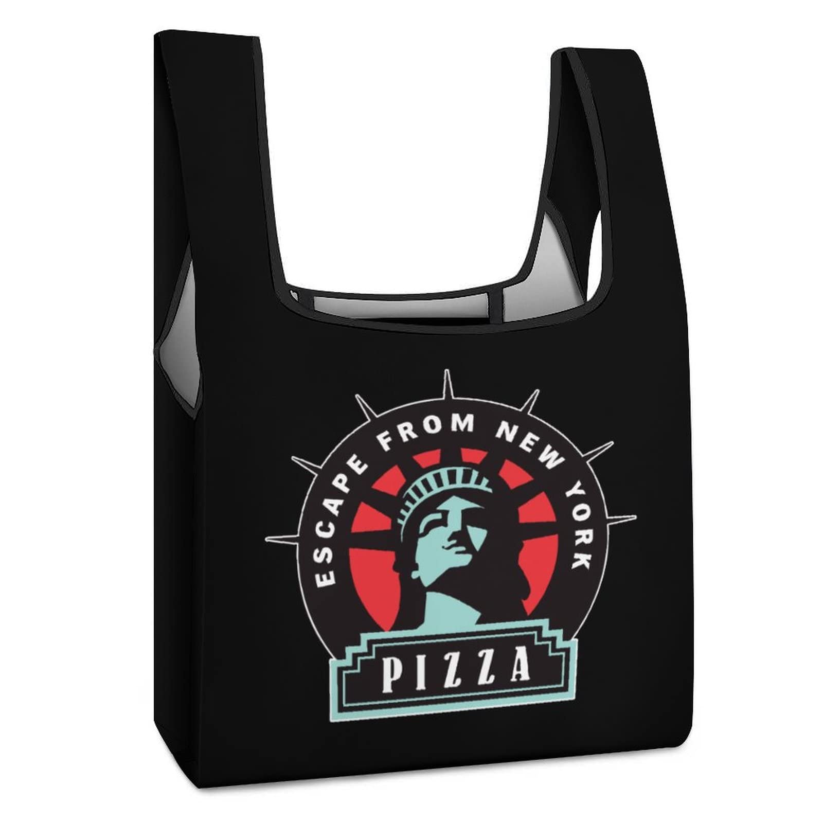 Liberty Statue Reusable Grocery Bags - Heavy Duty Foldable Shopping Tote with Sturdy Handles for Groceries, Gym & Beach - Perfect for Grocery Shopping, Workout Essentials & Beach Trips