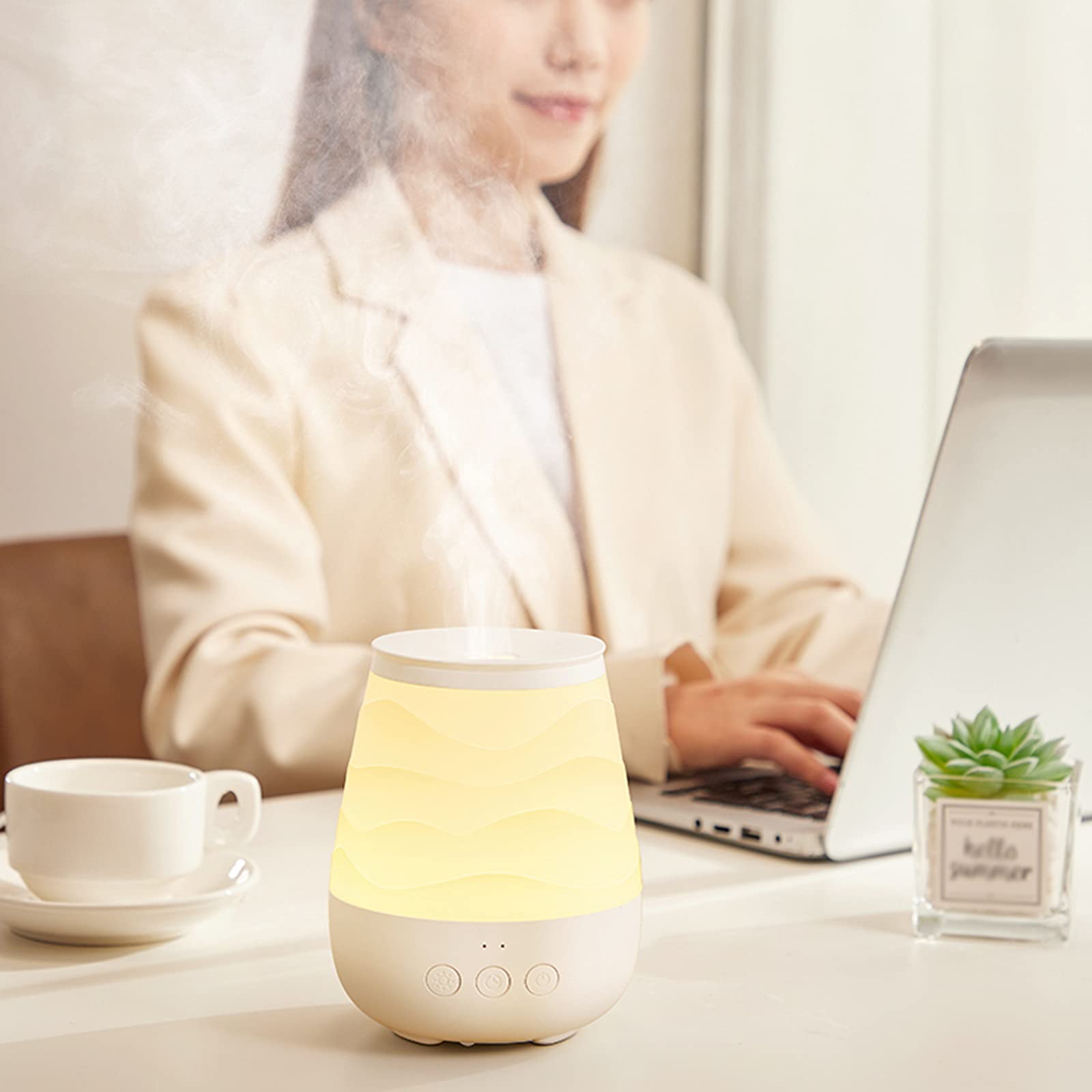 Ultrasonic Cool Mist Humidifier & Essential Oil Diffuser - Super Quiet Air Humidifier with Auto Shut Off for Baby Room, Bedroom, Office & Nursery | Perfect for Dry Air Relief, Aromatherapy & Better Sleep