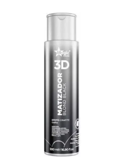 3D Blonde & Black Hair Treatment Tinting Gloss Mask - Graphite Effect (500ml) for Vibrant Color & Shine | At-Home Hair Coloring & Salon-Quality Results