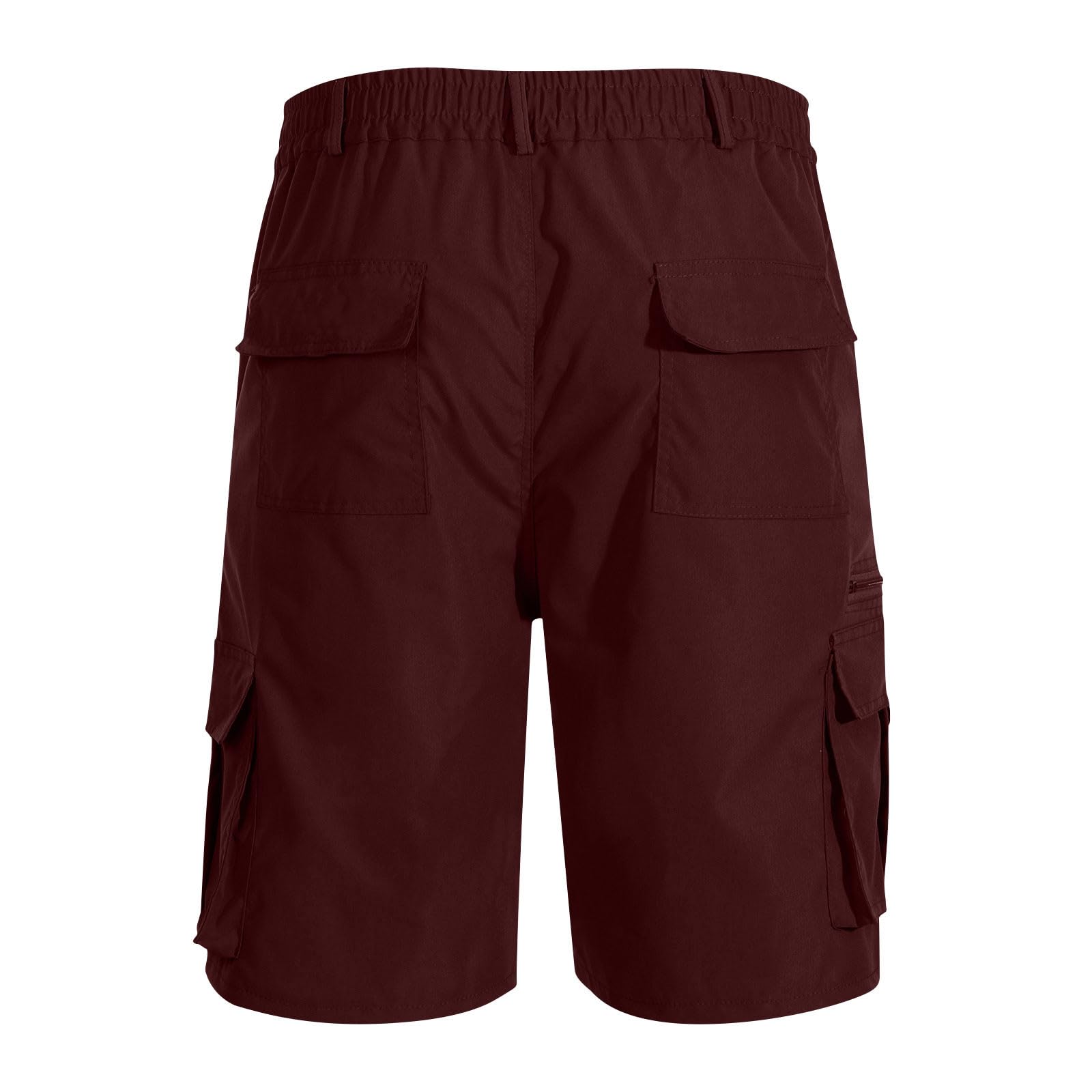 **Men's Lightweight Cargo Shorts with Elastic Waist & Multiple Pockets – Big & Tall Summer Work Shorts for Outdoor, Hiking & Casual Wear**