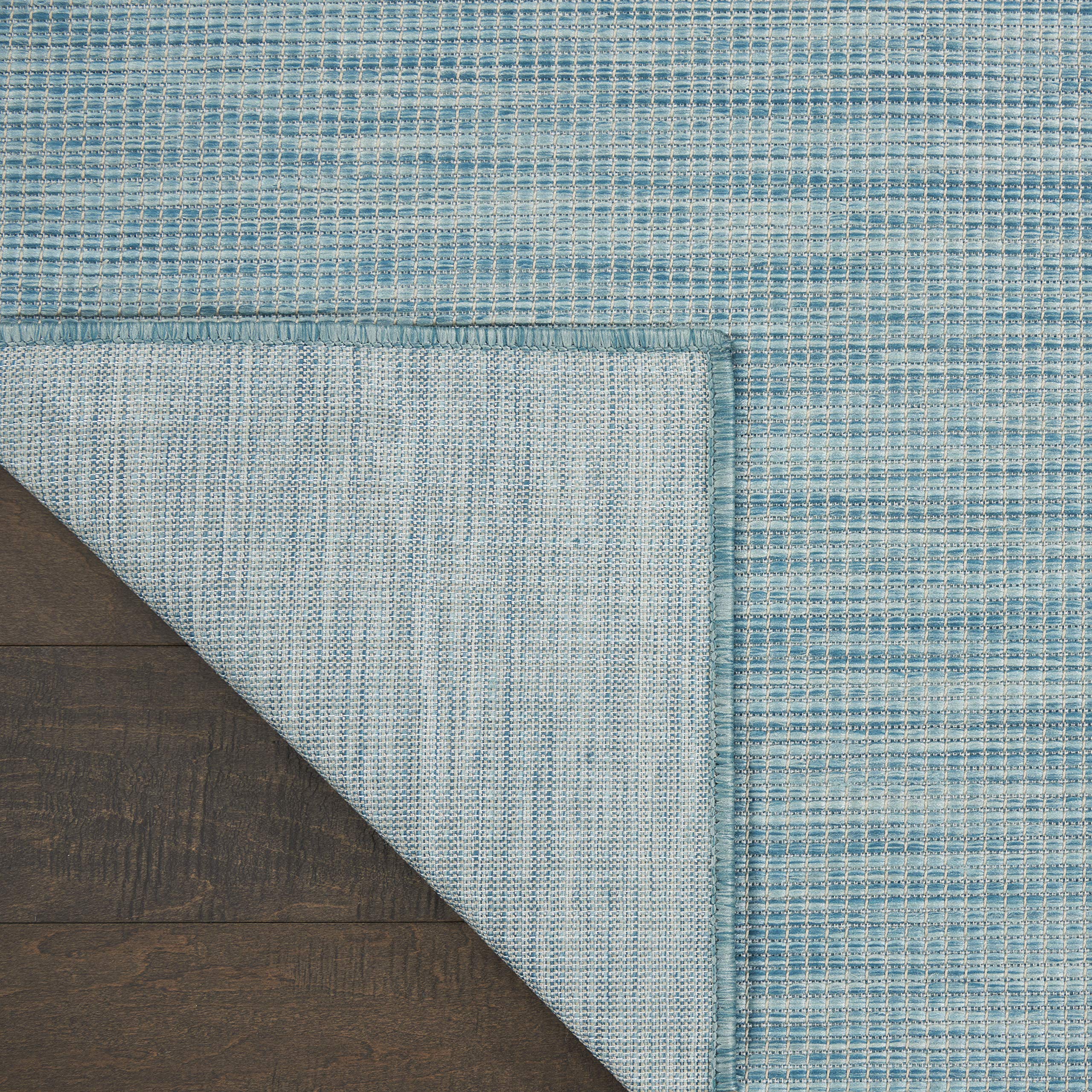 Nourison Positano Indoor-Outdoor Aqua 9' x 12' Area Rug - Easy to Clean, Non-Shedding, Stain Resistant - Perfect for Bedroom, Living Room, Dining Room, Backyard, Deck & Patio - Great for High-Traffic Areas and Outdoor Entertaining (9x12)