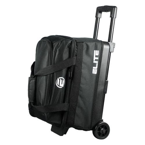 ELITE Basic Double Roller Black Bowling Bag - Durable & Lightweight for Travel & League Play - Perfect for Bowling Enthusiasts & Professionals