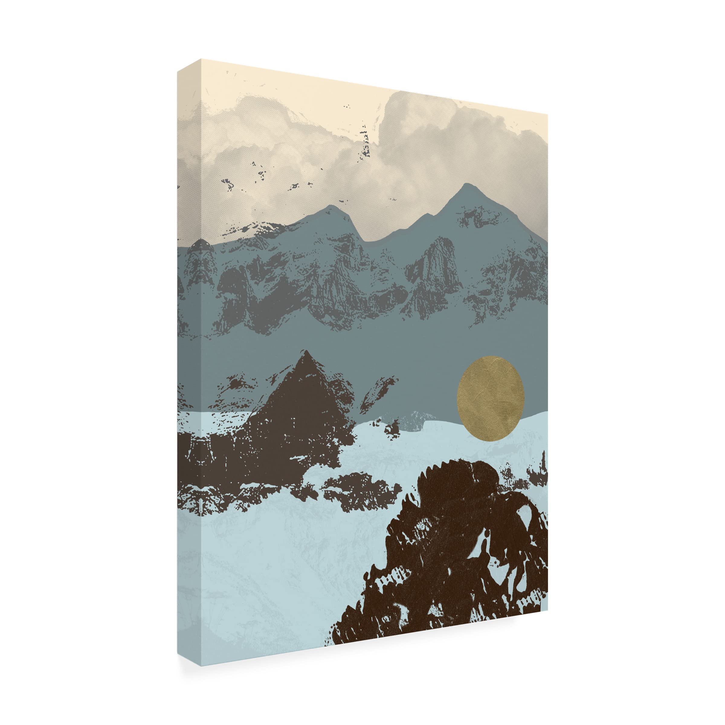 Jacob Green Pop Art Mountain II Canvas Wall Art Print - 35x47 Inches, Modern Home Decor for Living Room, Bedroom & Office