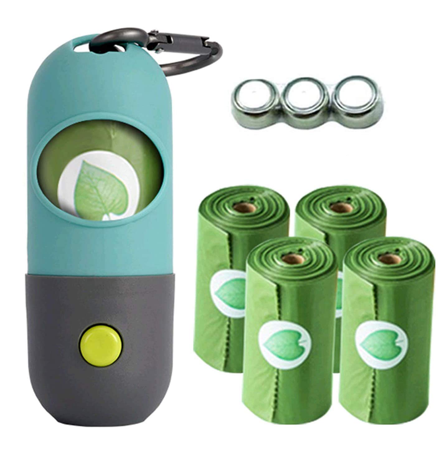 Eco-Friendly Dog Poop Bags with Holder & LED Light - 4 Rolls Scented 13