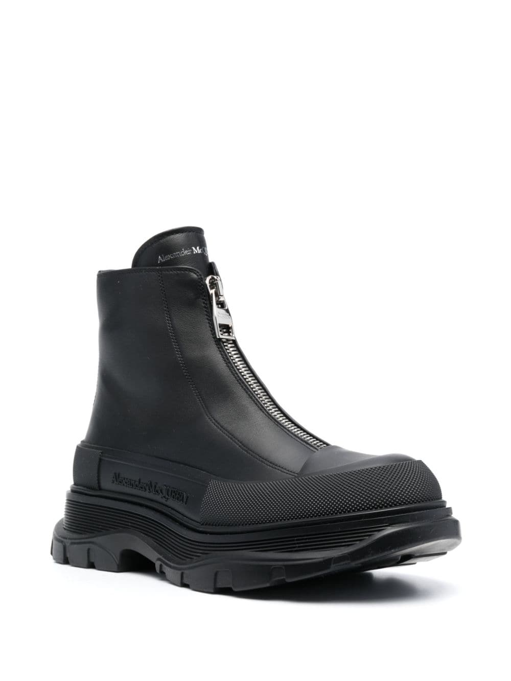 Alexander McQueen Black Leather Boots for Women - Stylish & Comfortable Ankle Boots for Casual Wear, Office & Night Out