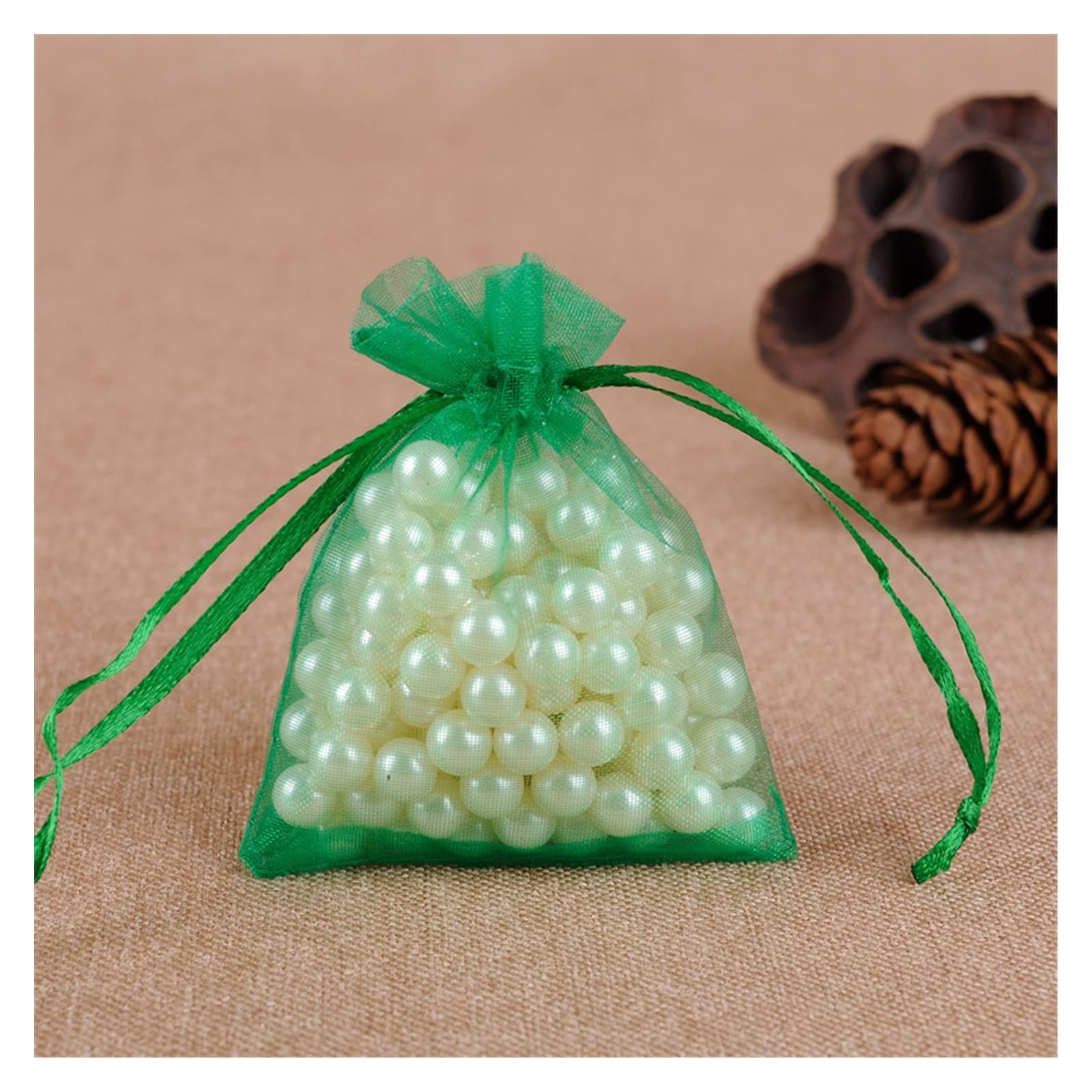 100-Piece Multipurpose Drawstring Jewelry Bags - Organza Gift Pouches for Jewelry Packaging, Wedding Favors & Party Decorations | Perfect for Wedding Accessories, Bridesmaid Gifts, Festival Giveaways and Jewelry Storage Organization
