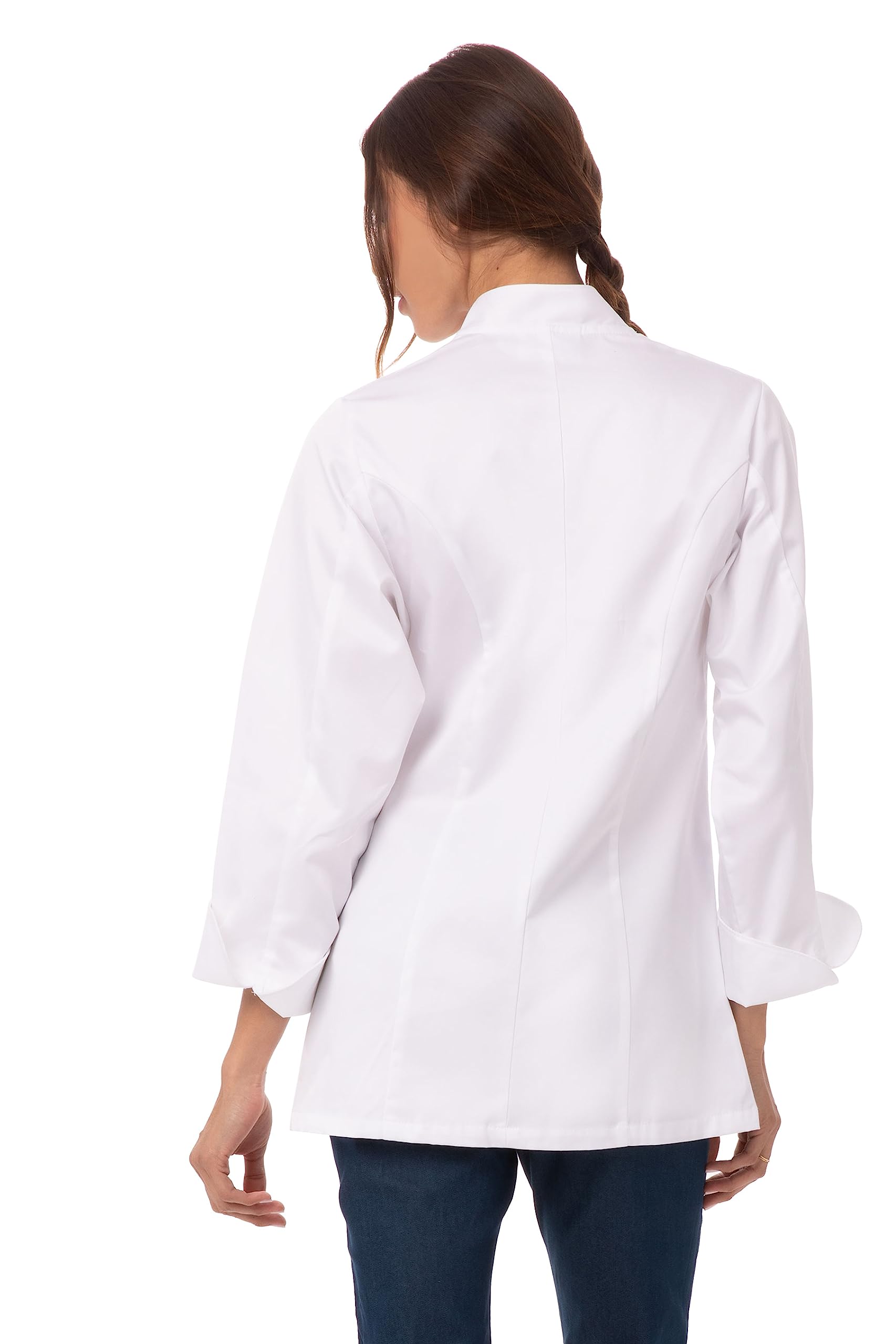 Chef Works Unisex Elyse Premium Cotton Chef Coat - Professional Kitchen Apparel for Chefs & Culinary Students | Ideal for Restaurants, Cooking Classes & Home Kitchens