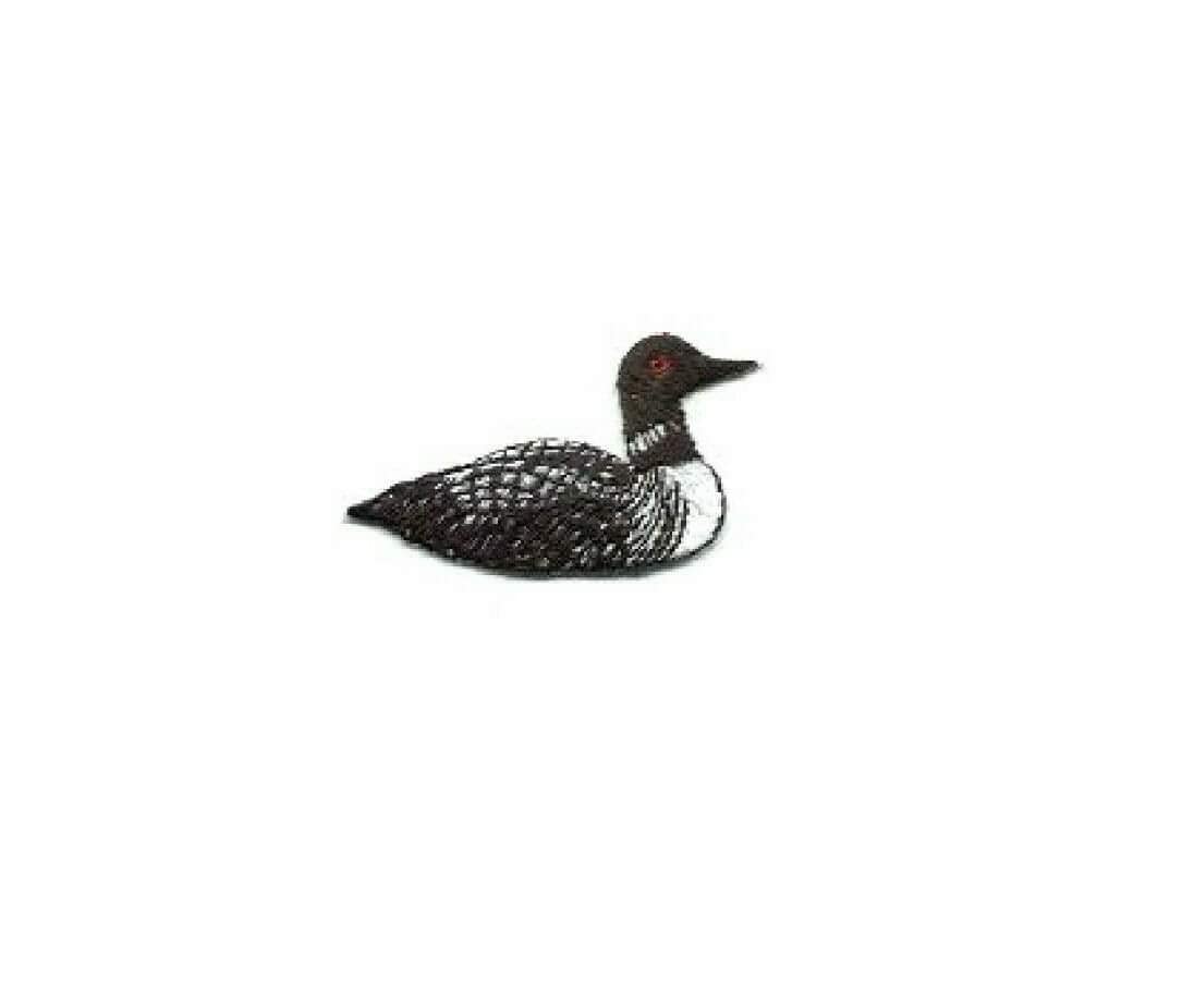Bird, Loons, Divers, Duck Embroidered Iron-On Applique Patch for DIY Crafts, Sewing Projects, and Clothing Customization – Perfect for Jackets, Hats, Bags & Costume Design