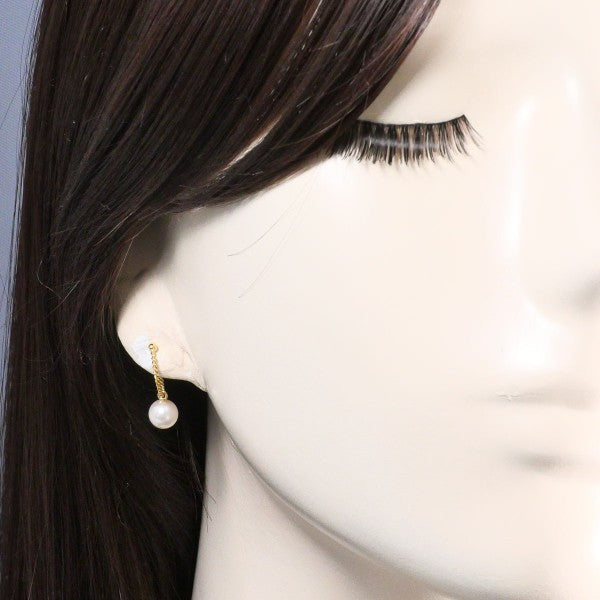 18K Yellow Gold Pearl Earrings for Women - Classic Elegant Stud Earrings Jewelry Gift for Wedding, Anniversary & Special Occasions