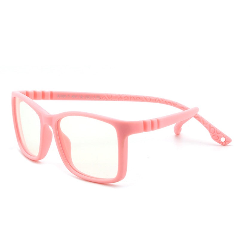 Unbreakable Kids Flexible Glasses with Adjustable Strap - Rectangle Frame for Ages 4-8 Years (Model S306) - Perfect for Sports, School & Outdoor Activities