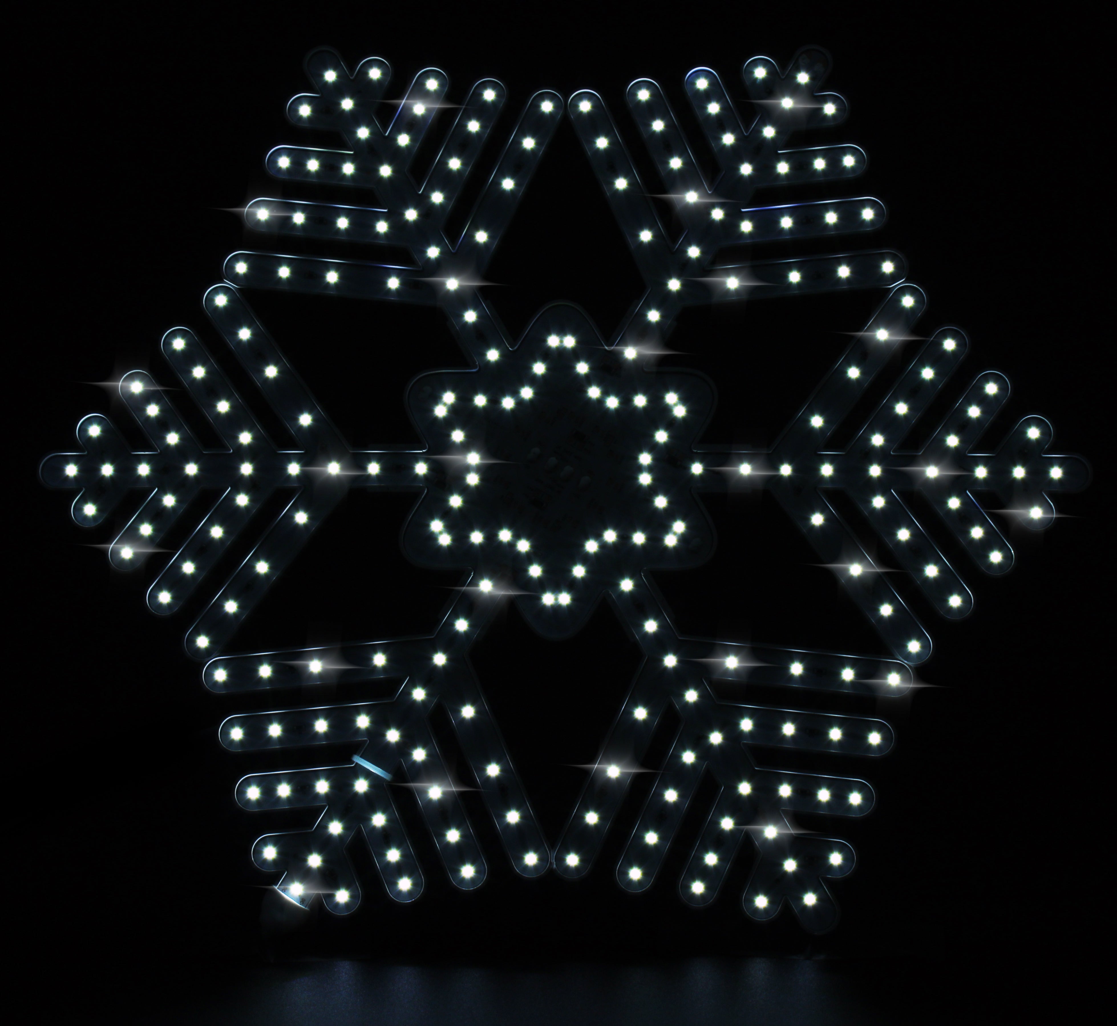 18 Pure White LED Snowflake Christmas Tree - Perfect for Holiday Decor, Winter Wonderland, and Festive Home Lighting