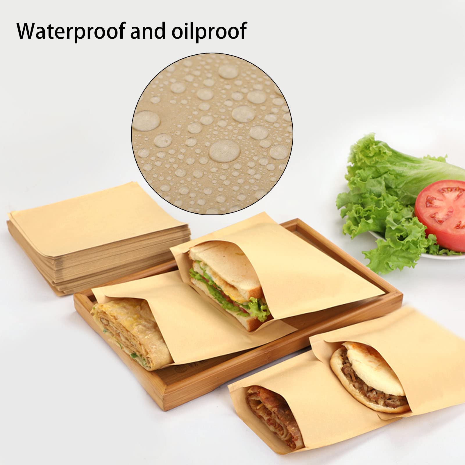 200 Pcs Unbleached Kraft Paper Bakery Bags 4.7x6.3 Inch - Eco-Friendly Small Cookie Bags for Treats, Donuts, Bread & Pastries | Perfect for Bakeries, Cafes & Home Baking Gifts