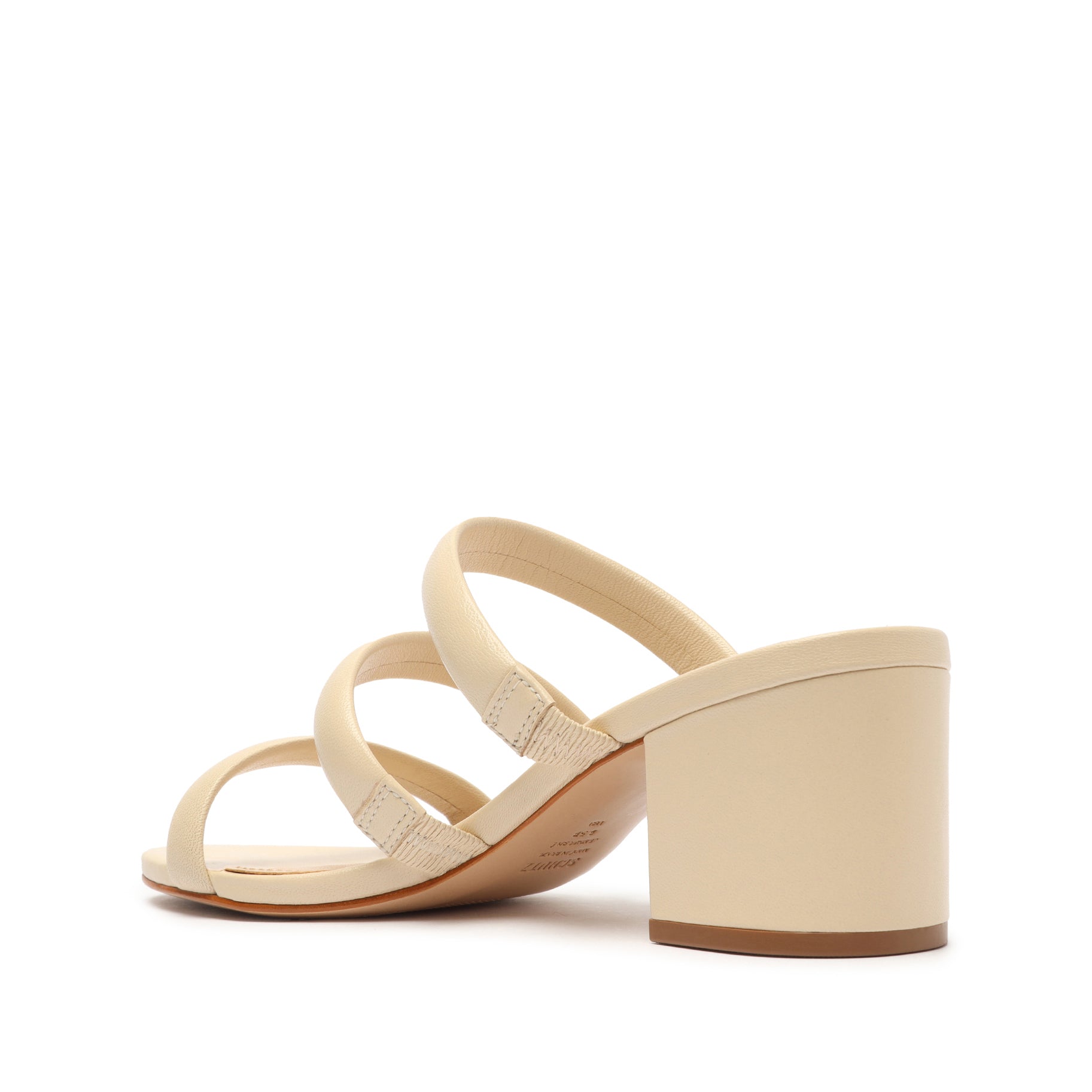 Olly Mid Block Nappa Leather Sandals for Women - Comfortable Summer Slide Sandals with Cushioned Footbed | Perfect for Beach, Vacation & Casual Outfits