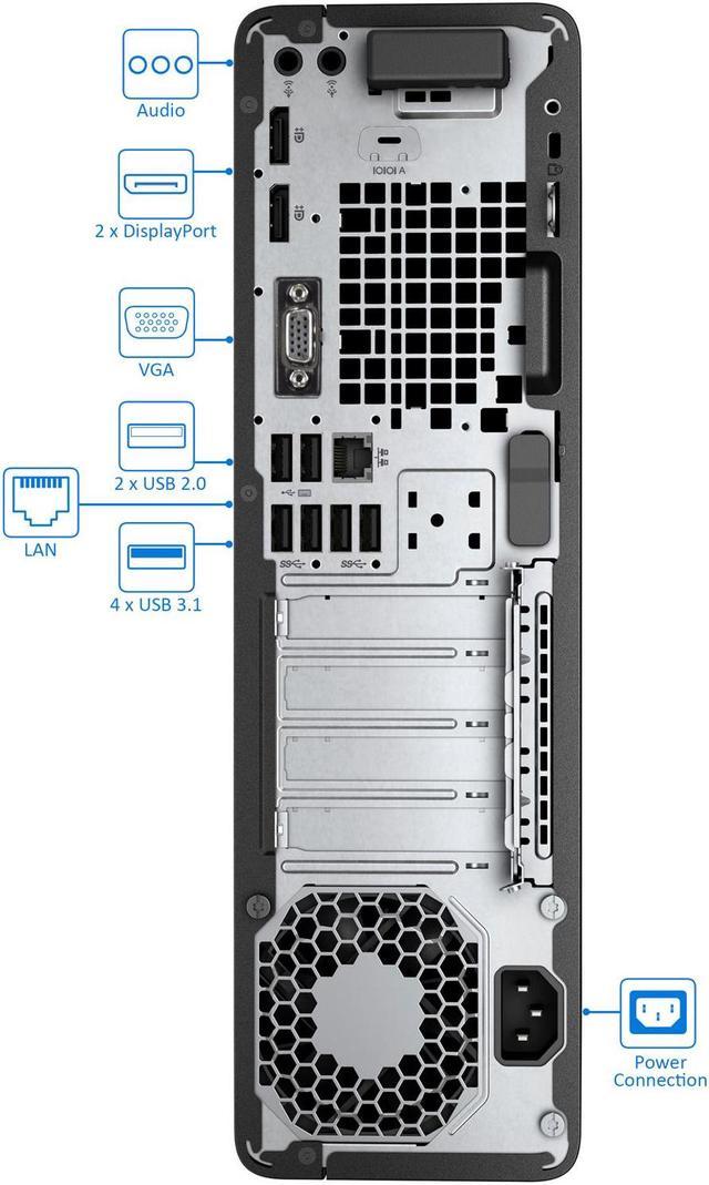 HP EliteDesk 800 G4 SFF Desktop Computer - Intel Core i5-8500 8th Gen Hexa Core (Up to 4.1GHz), 16GB DDR4 RAM, 256GB NVMe SSD, Windows 11 Pro - Business Office Workstation with Dual DisplayPort, USB-C, WiFi & Keyboard/Mouse (1 Year Warranty) - Perfect for Home Office, Small Business & Professional Workspaces