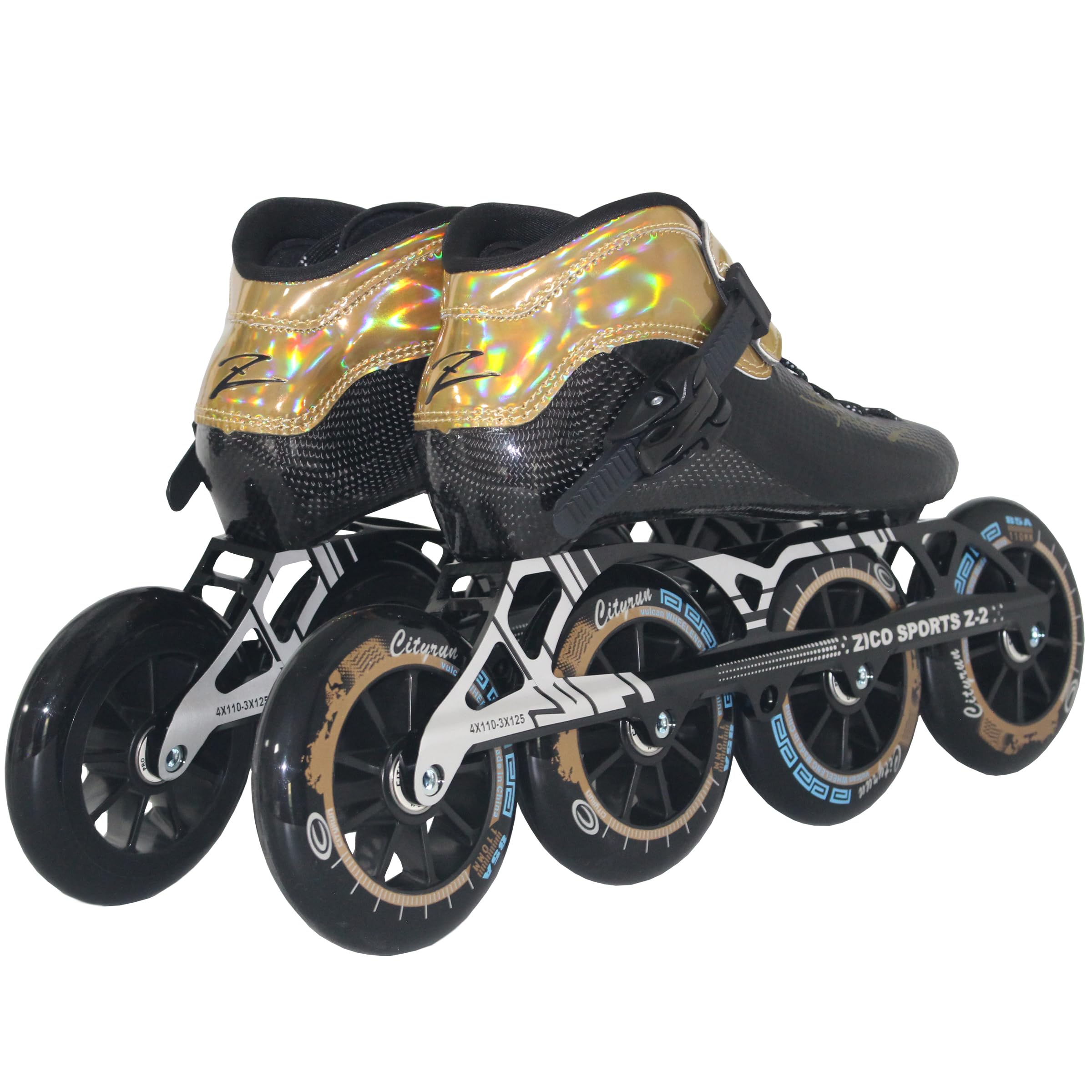 **Professional Inline Speed Skates for Adults - Men & Women | High-Performance Racing Roller Skates for Fitness & Competition | Perfect for Outdoor Training, Track Racing & Speed Skating (Black)**