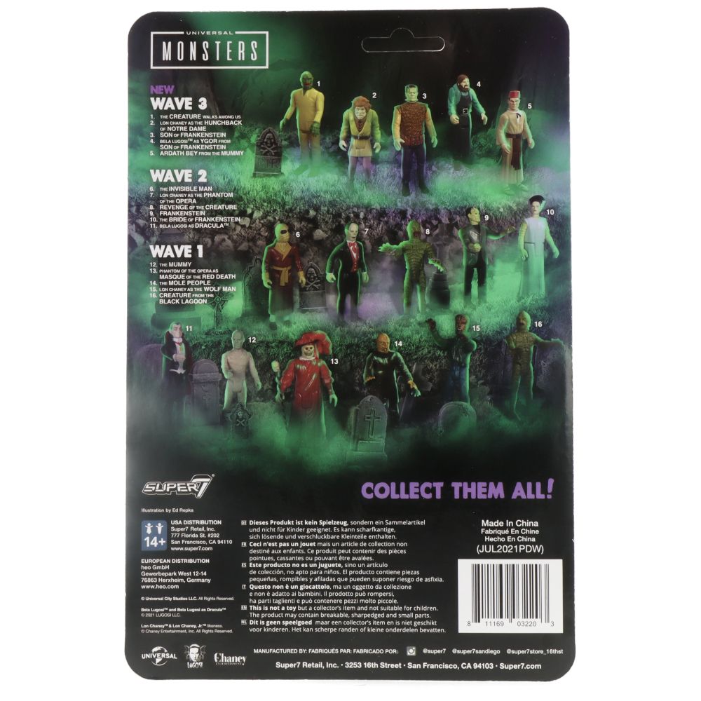 Creature from the Black Lagoon Universal Monsters Wave 1 ReAction Figure - Classic Horror Collectible for Display & Movie Night Decor