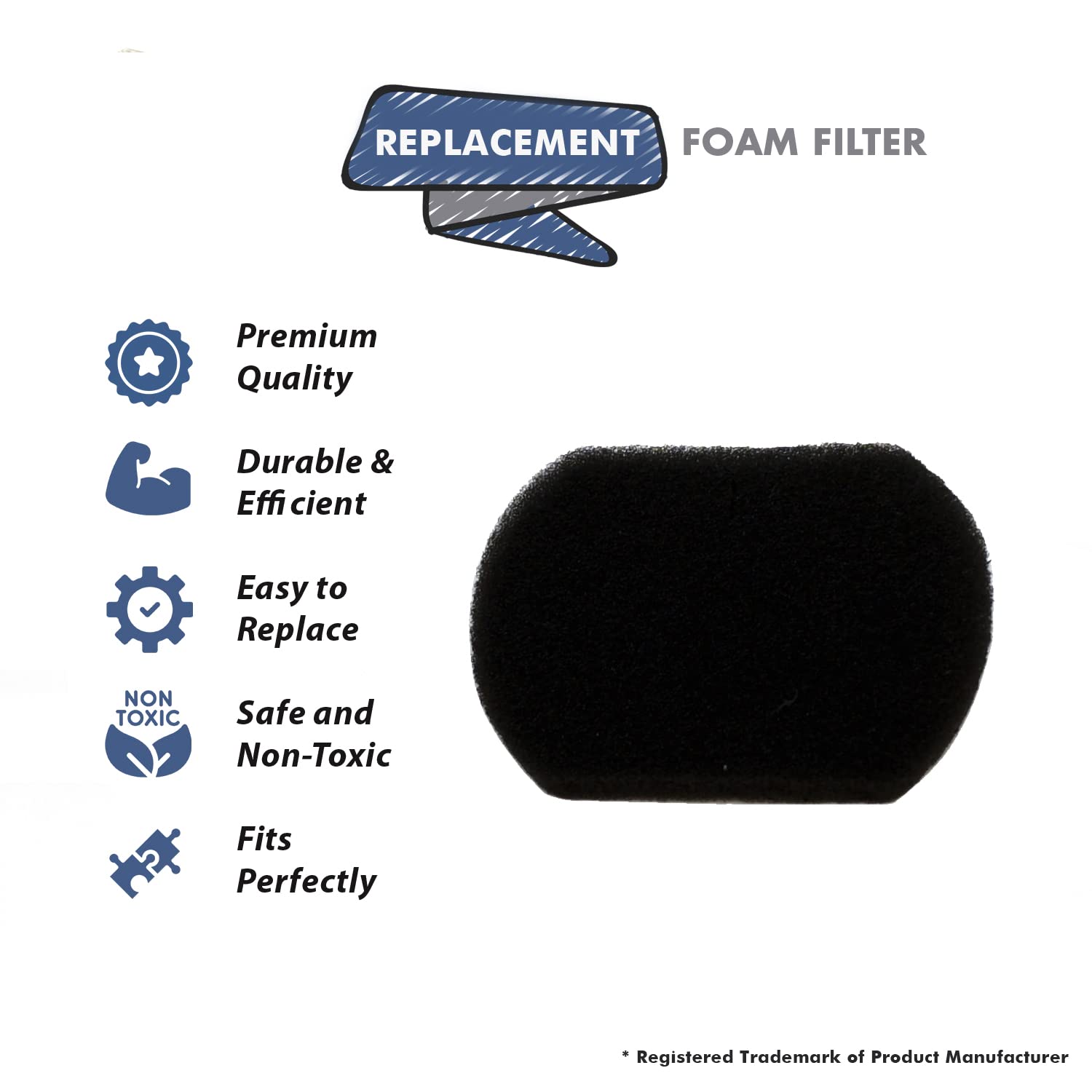 Bissell Vacuum Pre Motor Foam Filter Replacement - Compatible with 2030, 20303, 20306, 2030H, 2030V, 2030X Models (1 Pack) - Perfect for Home Cleaning & Maintenance - Compare to Part #1611500