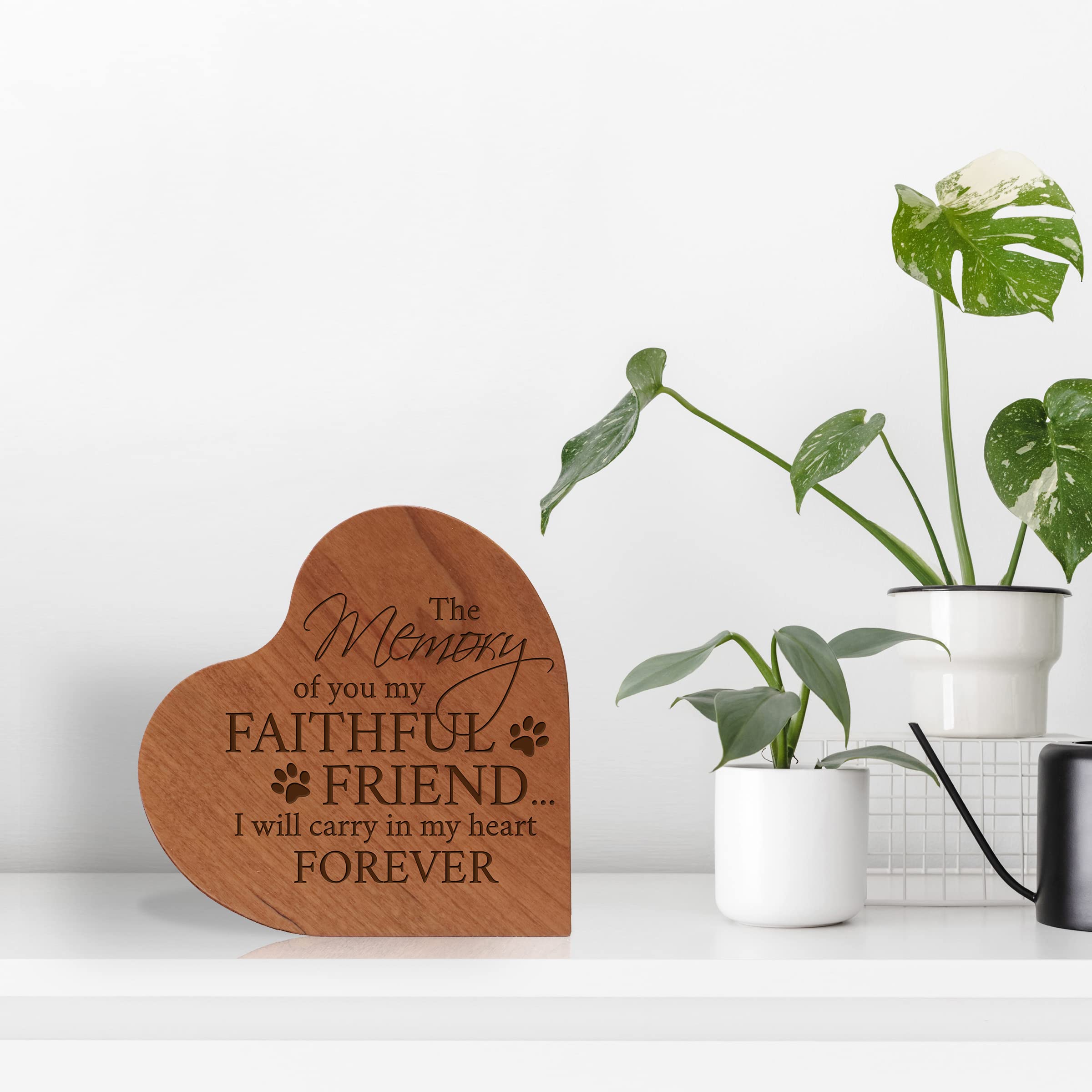 LifeSong Milestones Personalized Memorial Heart Urn - Small Wooden Pet Urn for Ashes - Cremation Urn for Cat & Dog Ashes - Memorial Gift for Loved Pets & Humans - Perfect for Home Memorials & Funeral Keepsakes