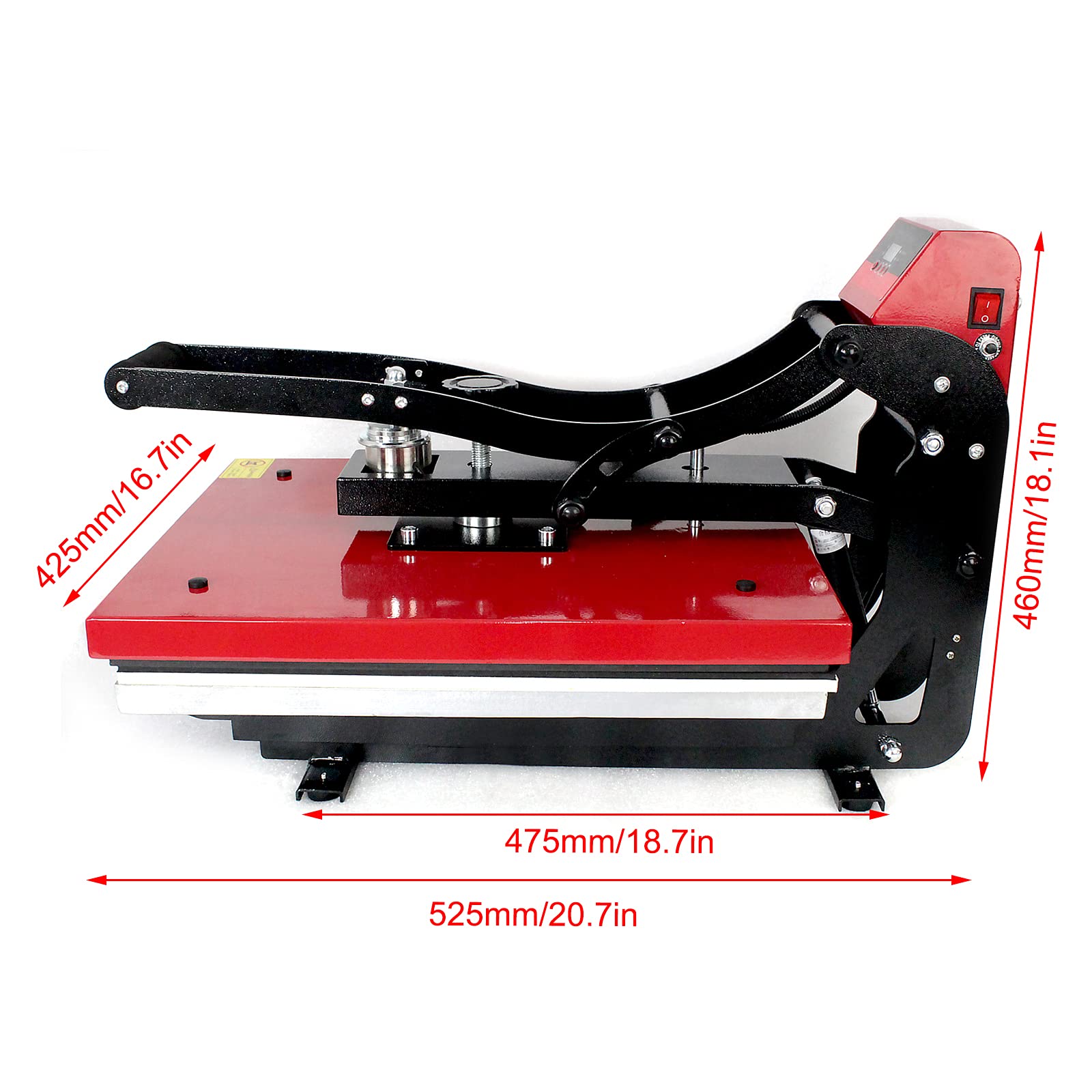 16x20 Inch Clamshell Auto Open Heat Press Machine - Multifunctional Sublimation Combo T-Shirt Press with Magnetic Semi-Automatic Transfer Printer for DIY Apparel, Custom T-Shirts & Sublimation Printing Projects