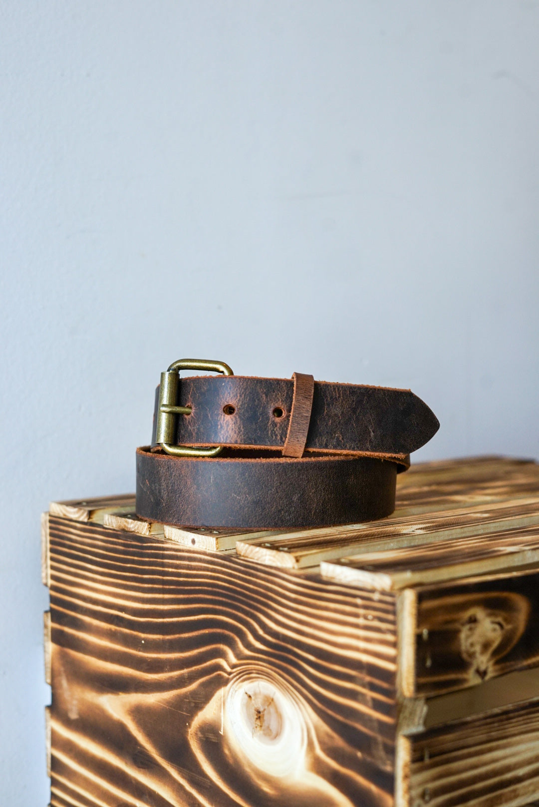 Water Buffalo Leather Belt for Men - 1.5