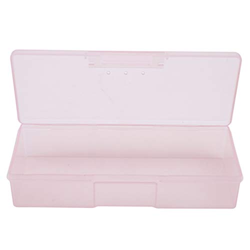 GOMYIE Empty Multifunctional Rectangular Storage Box for Nail Art, Jewelry & Manicure Tools - Pink Organizer Case - Perfect for Salon, Home & Travel Use