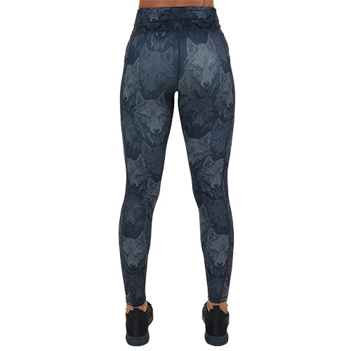 Shadow Wolves Leggings for Women - High Waisted Yoga Pants with Pockets, Soft & Stretchy Workout Leggings - Perfect for Gym, Running, Lounge & Everyday Wear