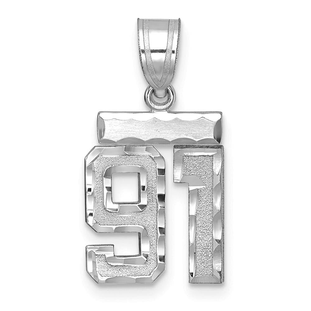 14k White Gold Black Bow Pendant - Varsity Collection for Gifts
