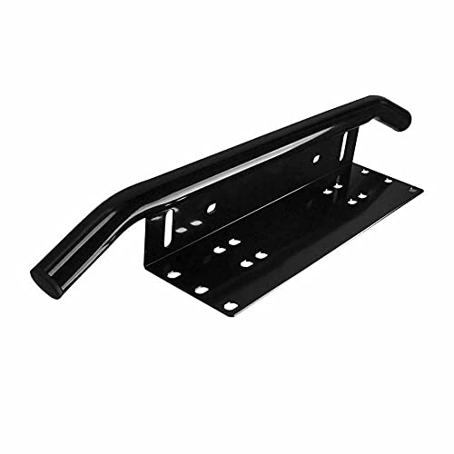 Heavy Duty Bull Bar Front Bumper with LED Work Light & License Plate Mount - Offroad SUV Bumper Accessory for Jeep, Truck & 4x4 Vehicles - Perfect for Night Off-Roading, Camping & Work Sites