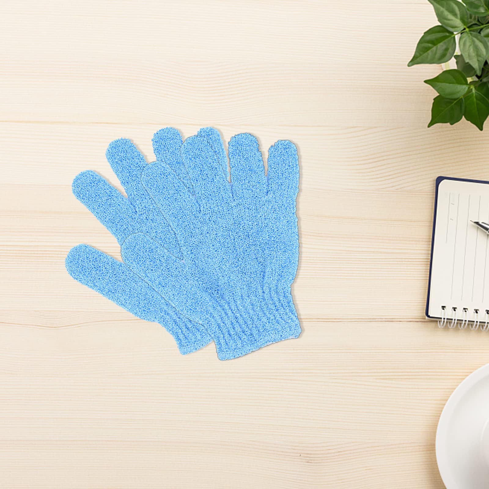 1 Pair Exfoliating Gloves - Double Sided Body Scrubber for Shower, Spa & Massage | Dead Skin Cell Remover | Exfoliating Body Scrub Gloves for Smooth Skin | Perfect for Home Spa, Self-Care & Beauty Routine
