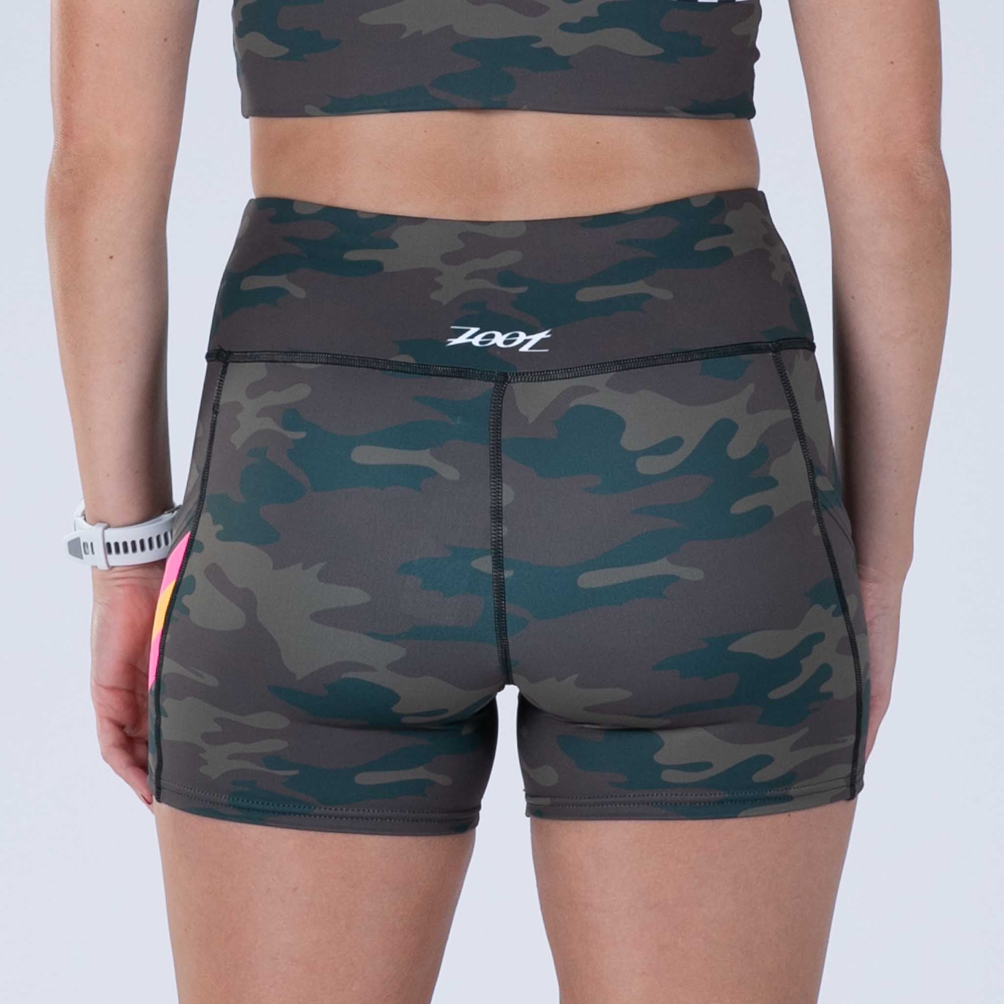 Women's Limited Edition Run Pulse Shorts - California Camo Print - Perfect for Running, Gym Workouts & Casual Wear