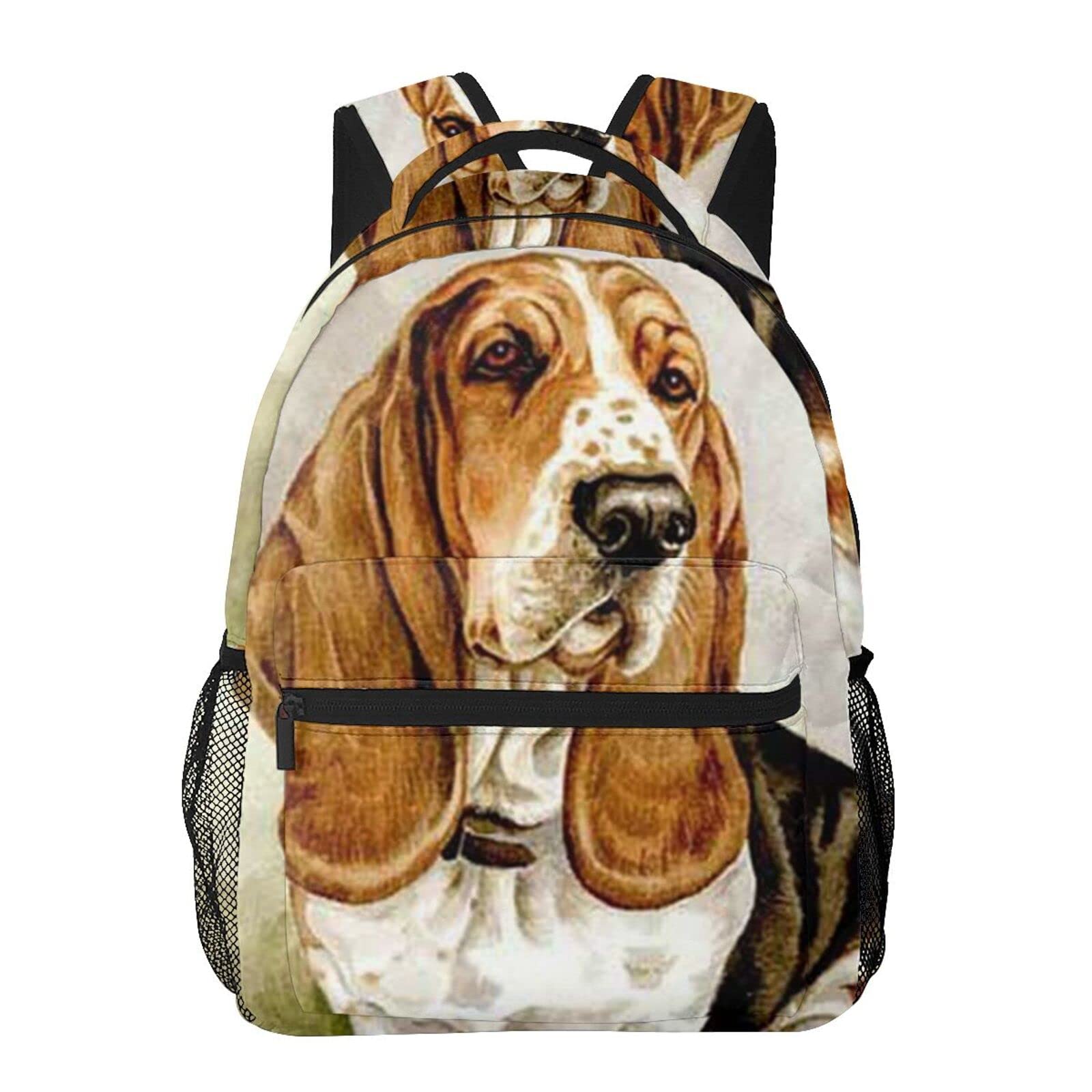 Basset Hound Laptop Backpack - Waterproof College Backpack for Business, Travel & School - Durable & Stylish for Work, Commuting & Campus Life