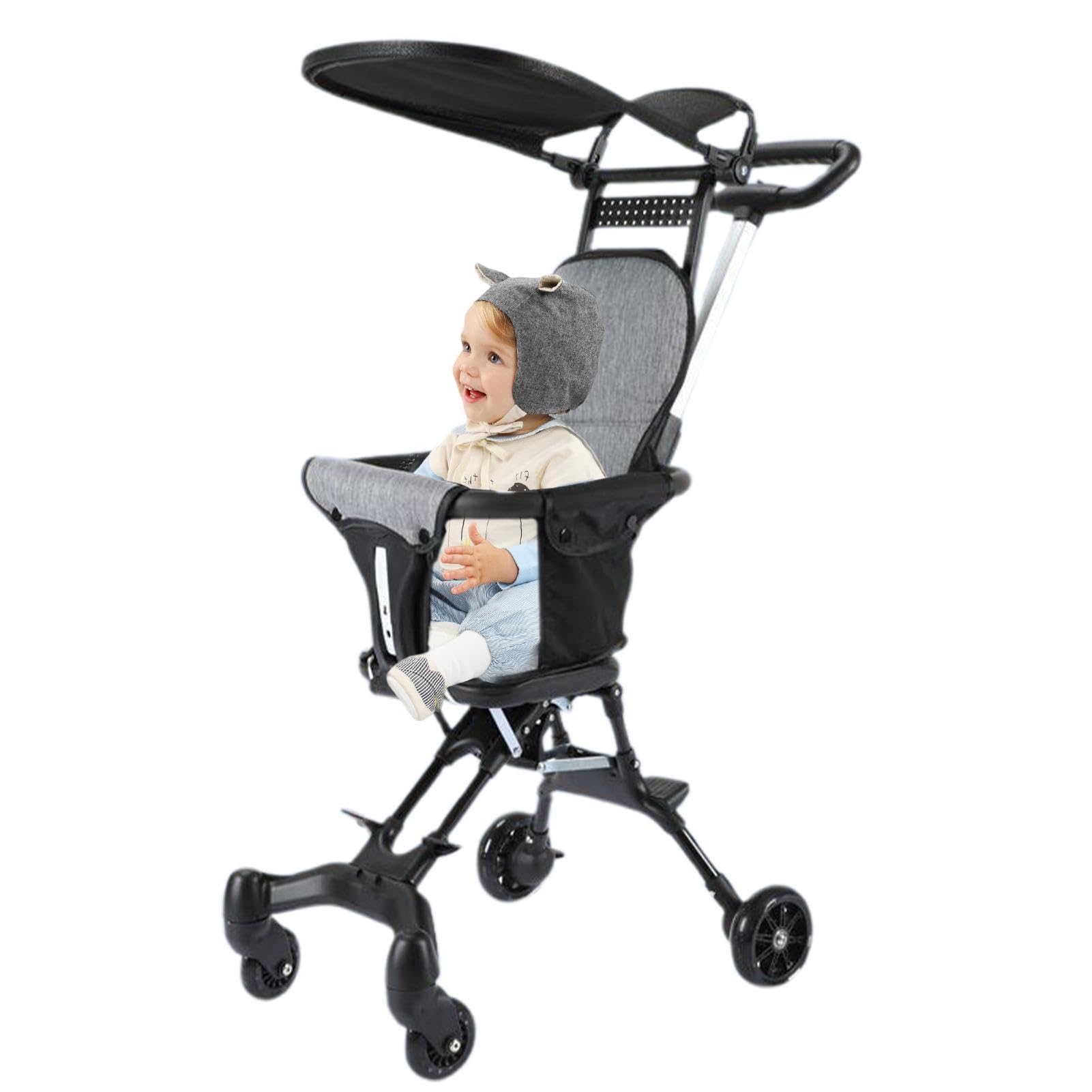 Lightweight Foldable Toddler Stroller for Travel - Compact Airplane & Car Trunk Storage with Detachable Canopy | Perfect for Strolling, Shopping & Family Vacations