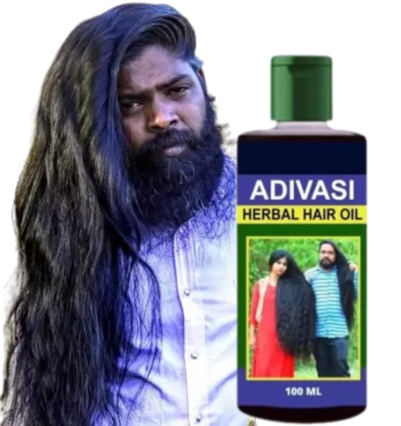**Adivasi Original Herbal Hair Oil for Hair Growth & Fall Control - 100ml | Natural Remedy for Men & Women | Promotes Stronger, Healthier Hair at Home & Salon**