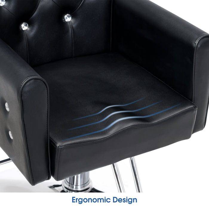 Professional Nivelle All Purpose Barber Chair for Salon & Home Use – Heavy Duty Hydraulic Styling Chair with Adjustable Height & Reclining Back