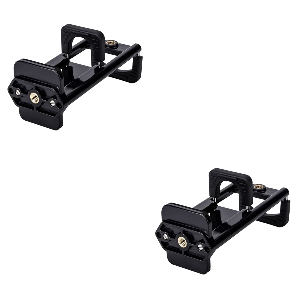SOLUSTRE 2-Pack Universal Phone Mount Stand - Adjustable Smartphone Holder for Camera, Video Recording & Live Streaming - Compatible with iPhone, Samsung & All Mobile Devices - Perfect for Vlogging, TikTok & Zoom Meetings