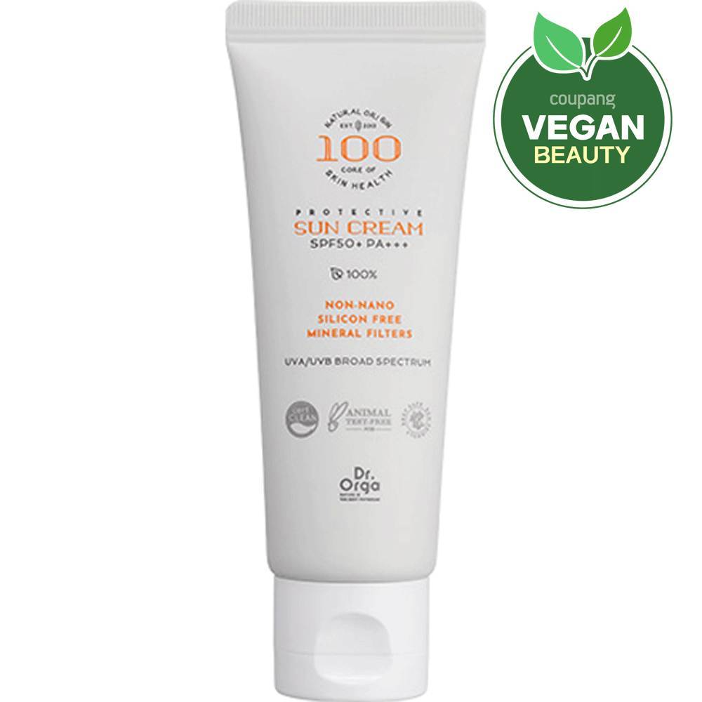 Dr.Orga 100% Natural Sun Cream SPF50+ PA+++ 30ml - Broad Spectrum UVA/UVB Protection, Water-Resistant, Vegan & Cruelty-Free - Perfect for Beach, Outdoor Sports & Daily Sun Defense