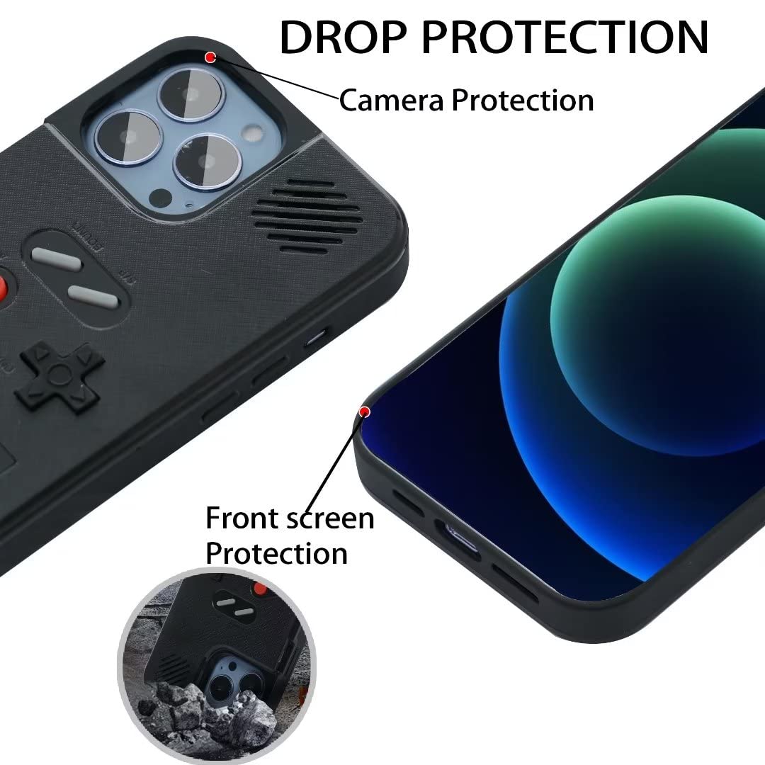 Retro Gameboy Protective Case for iPhone XS Max - 168 Classic Games, Color Video Display, Scratch & Shock Resistant iPhone Cover - Perfect for Gaming Enthusiasts & Nostalgic Play on the Go